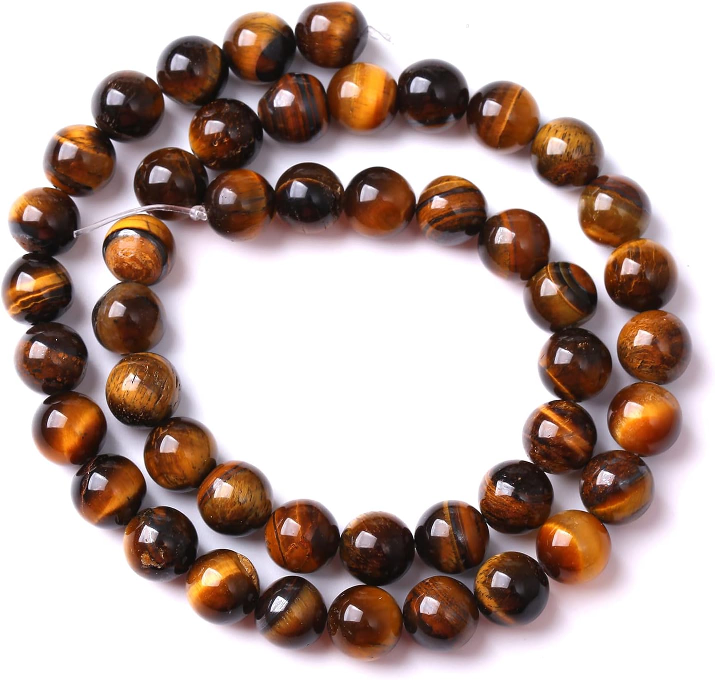 4mm 90pcs Natural Iron Yellow Tiger Eye Stone Beads for Jewelry Making Healing Energy Beads DIY Bracelet Necklace (4mm, Iron Yellow Tiger Eye Stone)