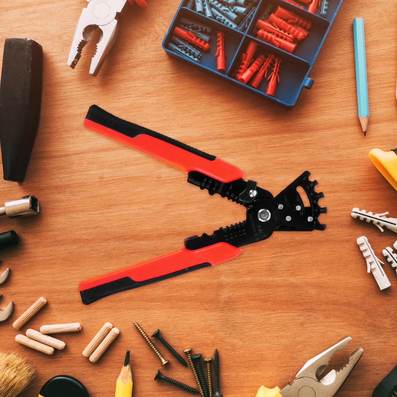 Veemoon Professional Electrician Tool Multi-function Manual Metal Bender Wire Stripper Universal Pliers for Home Improvement Construction Electrical Wiring