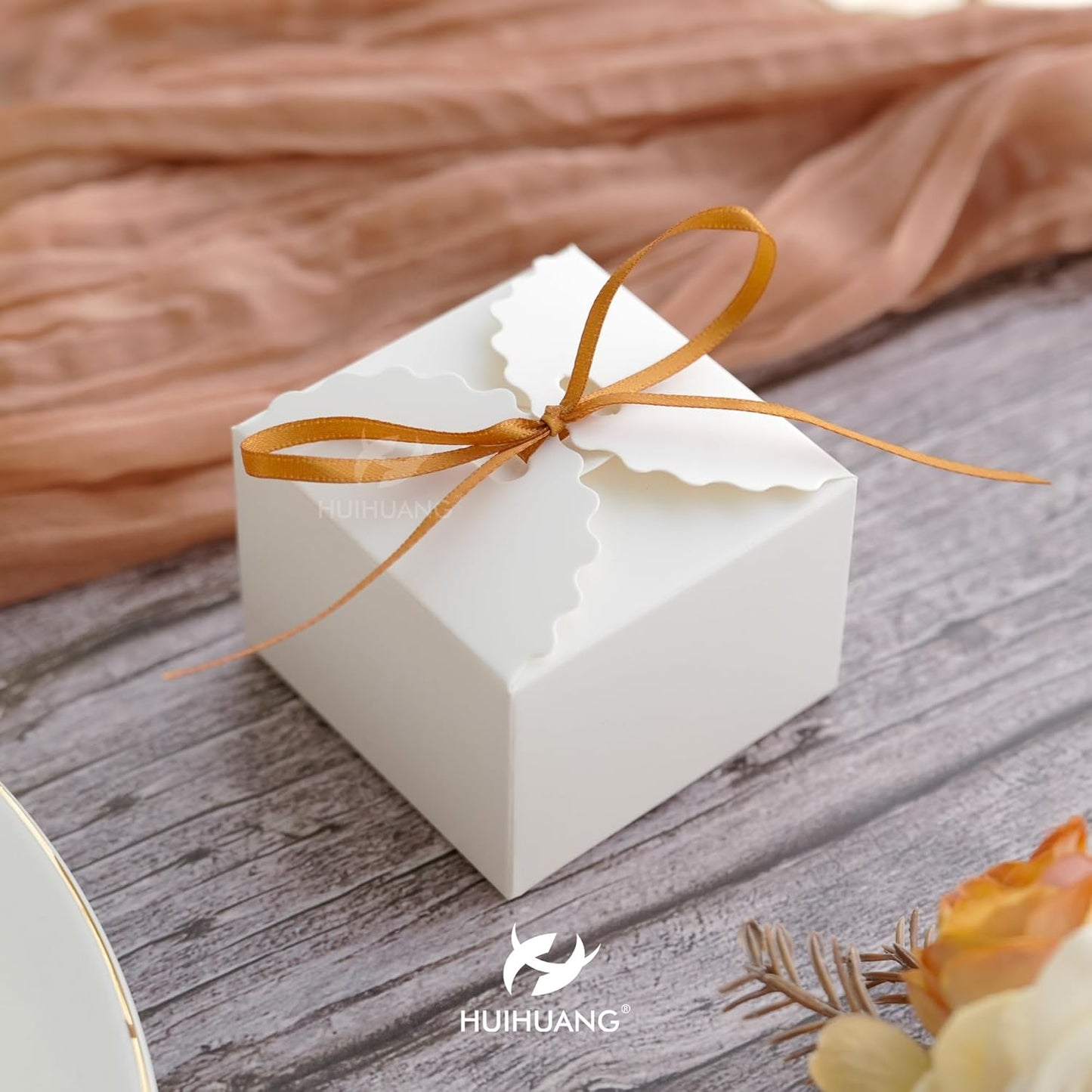 HUIHUANG Thin Copper Ribbon Solid Color Satin Ribbon 1/8 inch x 100 Yards Fall Craft Ribbon Double Faced Silk Satin Ribbon for Crafts Present Gift Wrap Bridal Shower Gift Tags and Sweing