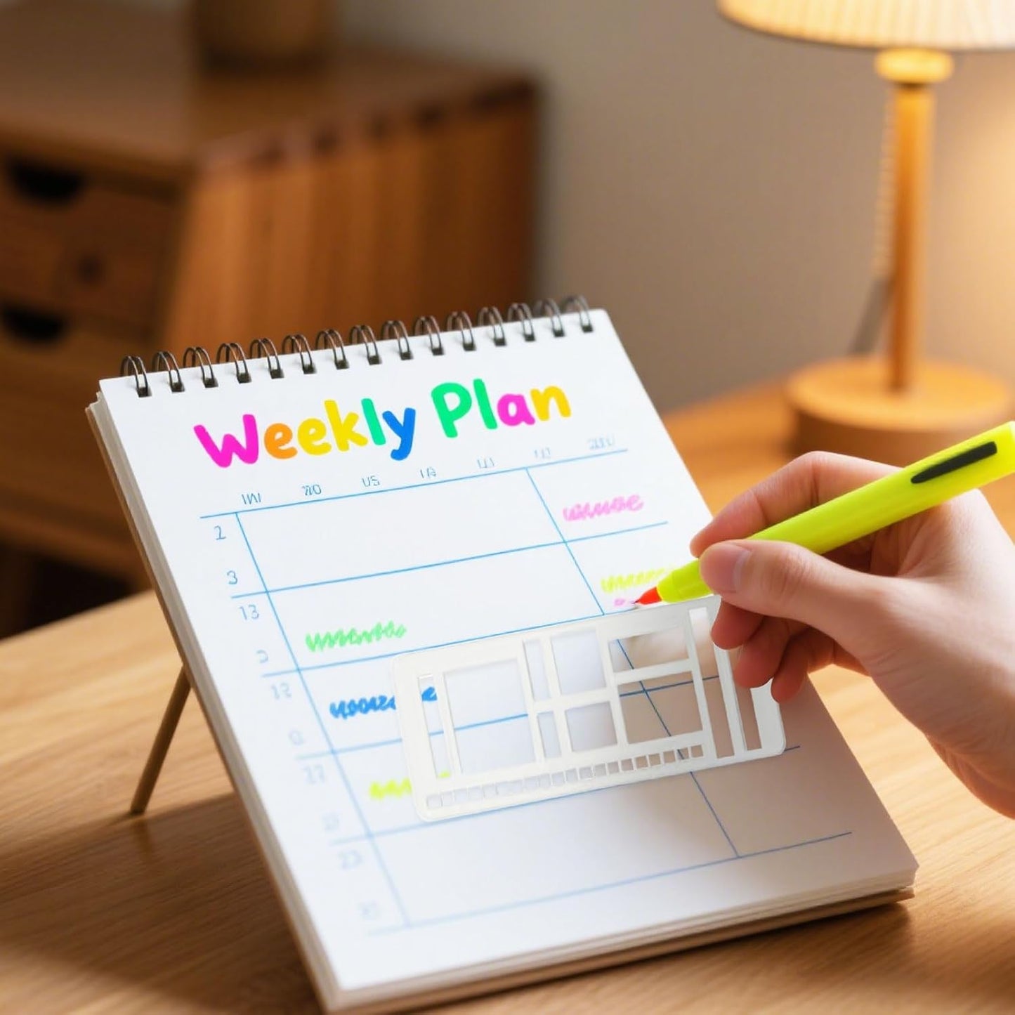 Handmade Flexible Record Template, Reusable Planner Stencils for Journaling, Calendar, Checklists, Scrapbooking & DIY Craft Supplies (A Set)