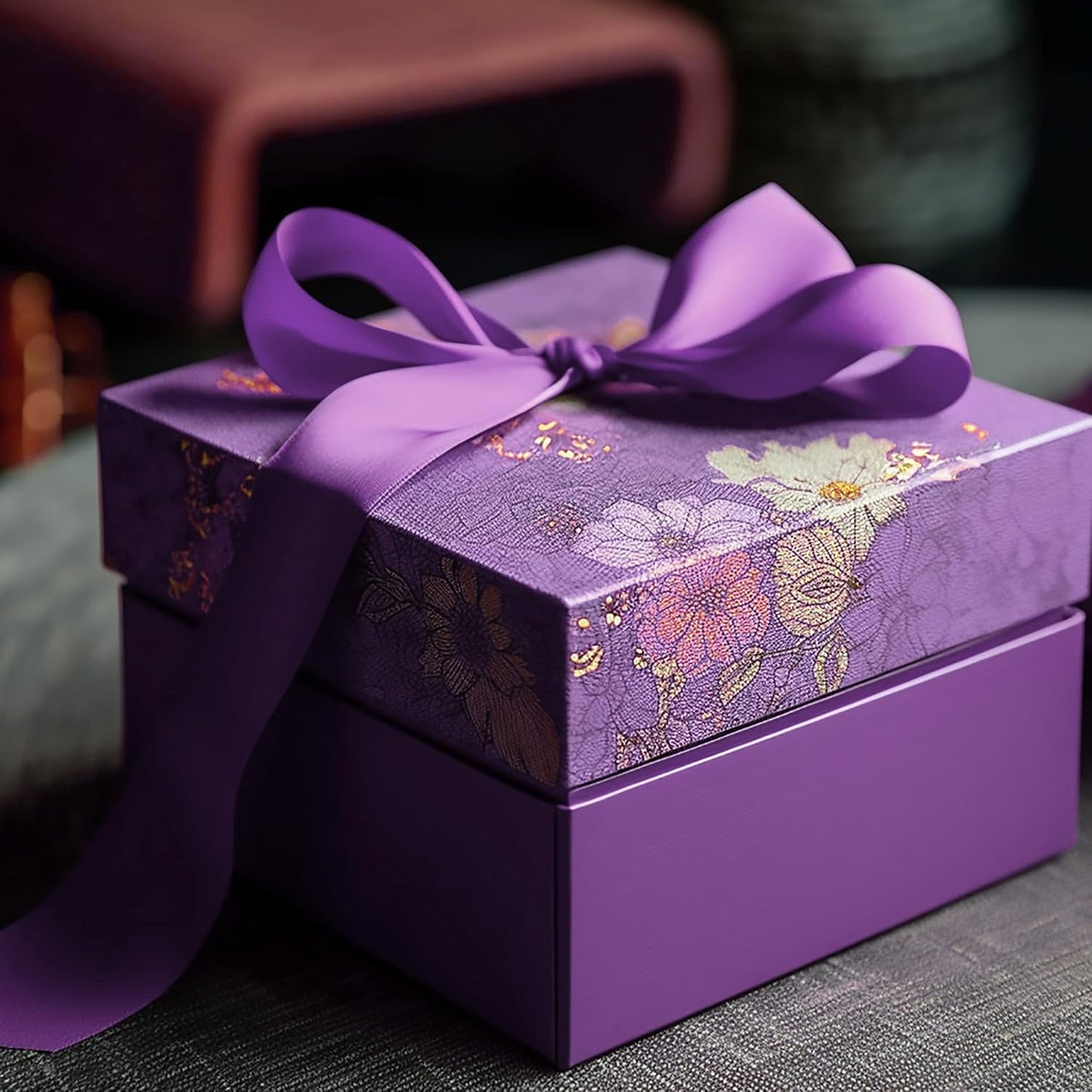 LIUYAXI Purple Double Faced Satin Ribbon, 3/8" X Continuous 100 Yards, Ribbons Perfect for Gift Wrapping Bows Bouquet Wedding Decor DIY Craft and More