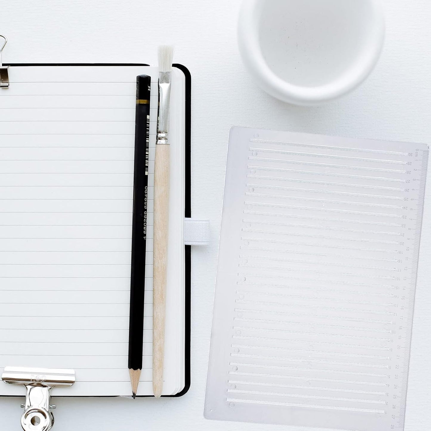 Ciieeo Lettering Stencils Straight Line Stencil Calligraphy Paper Address Stencil for Envelope Small Ruler for journaling Template Ruler Plastic