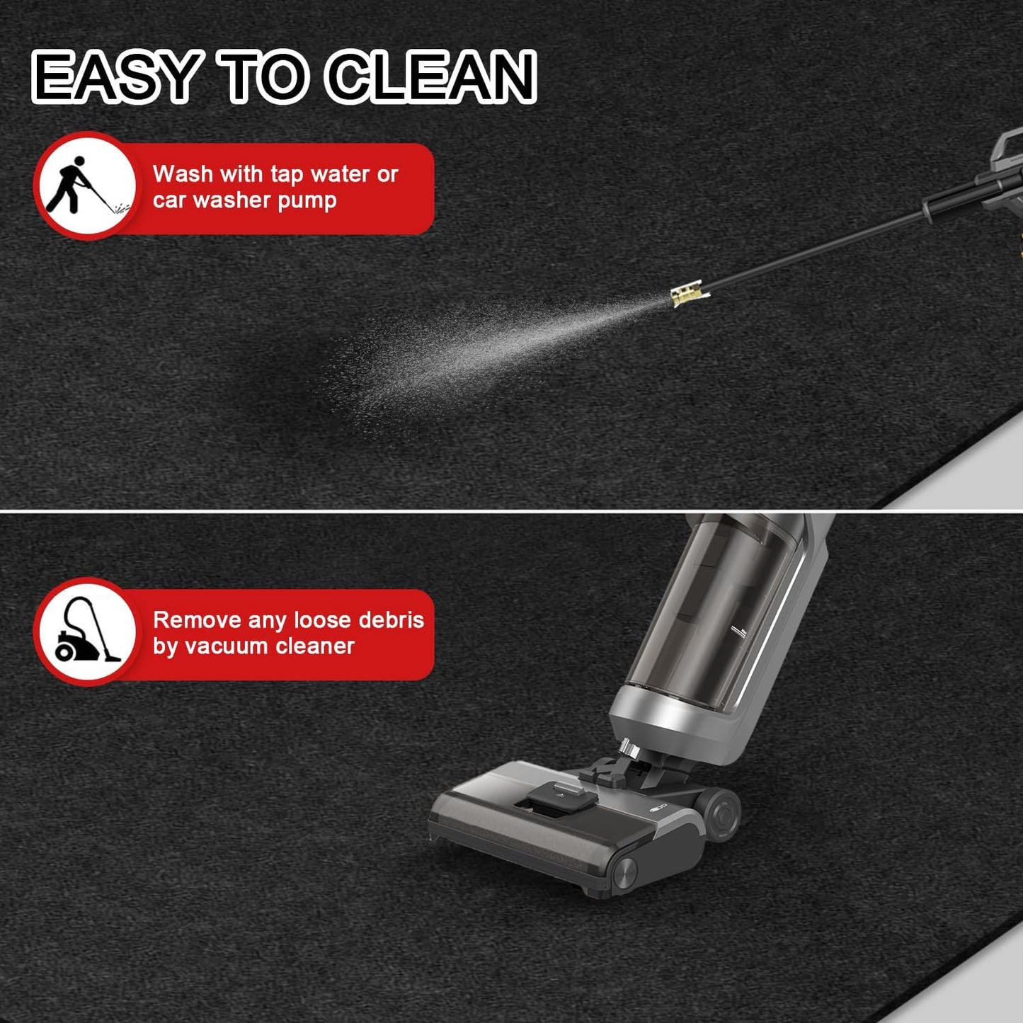 Extra-Large Garage Mat 22' x 8'10" - Durable Oil Mat for Garage Mats for Floor Under Car, Washable Garage Rug, Absorbent Floor Mats with Waterproof Liner, Garage Carpet, Oil Change Pad, Car Rug