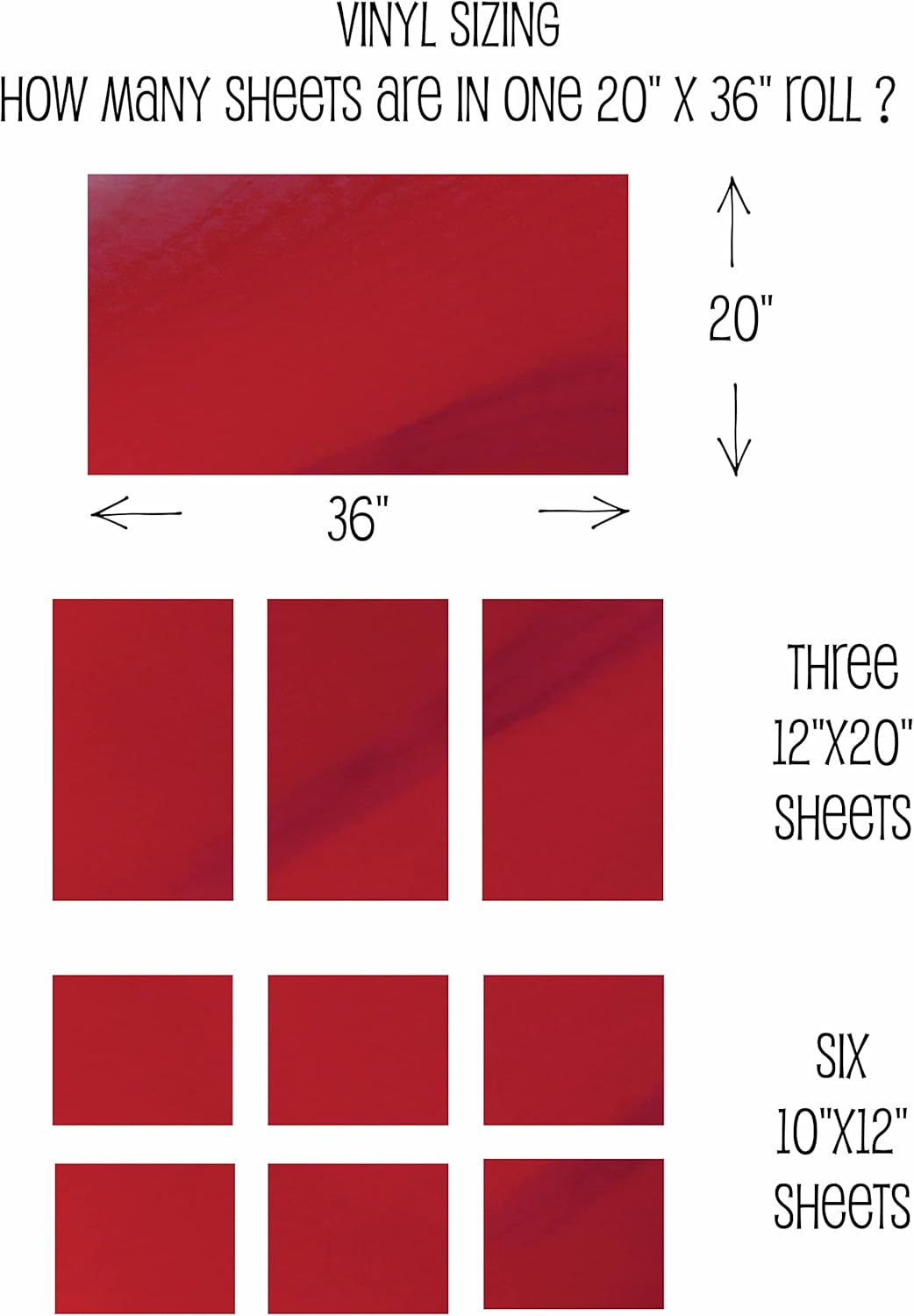 10 Yard x 20" Wide Roll Threadart Metallic Foil Red Heat Transfer Vinyl Film | Compatible with Venture Explore and Maker, Silhouette Cameo, & Large Format Cutters