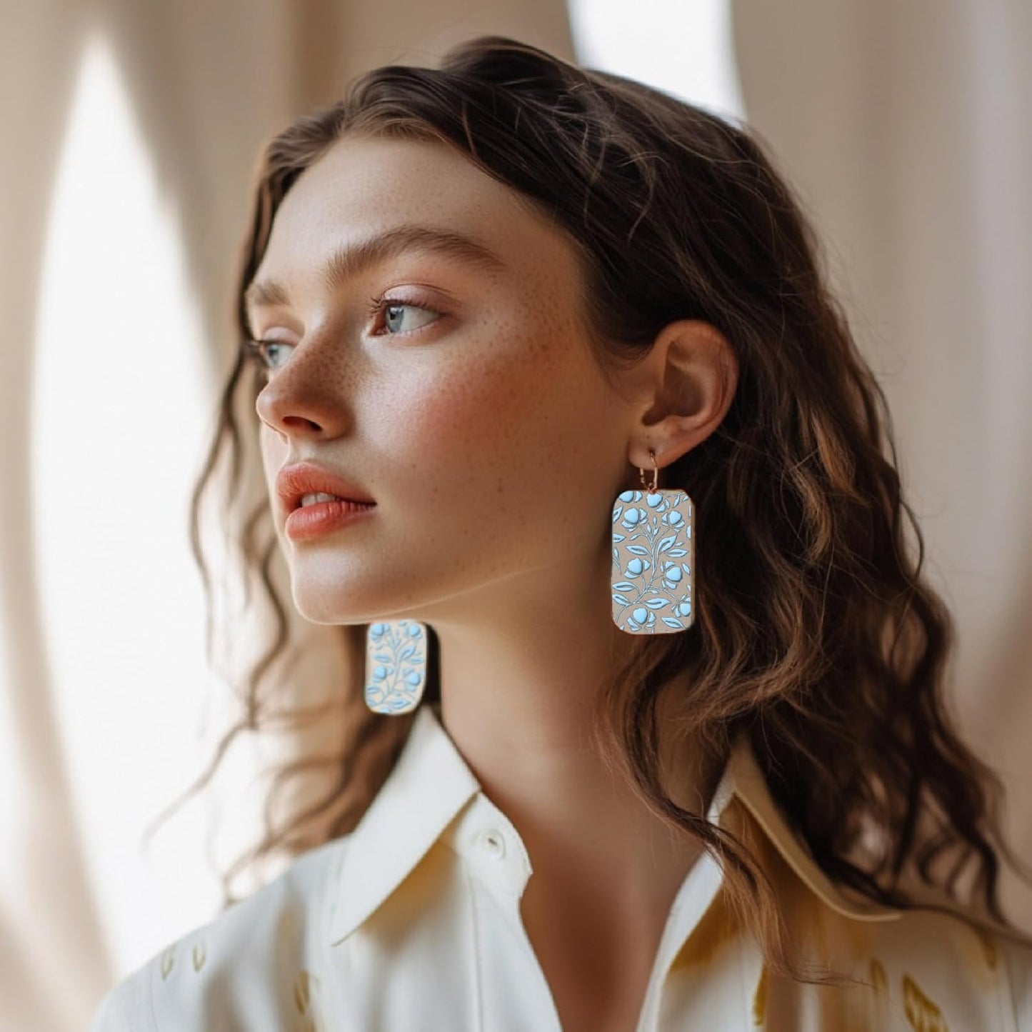 Arbuya Floral Blossom Polymer Clay Texture Mat - Flowers Leaves Leaves Texture Sheet for Polymer Clay Jewelry Making, Earring Charms, DIY Craft Supplies