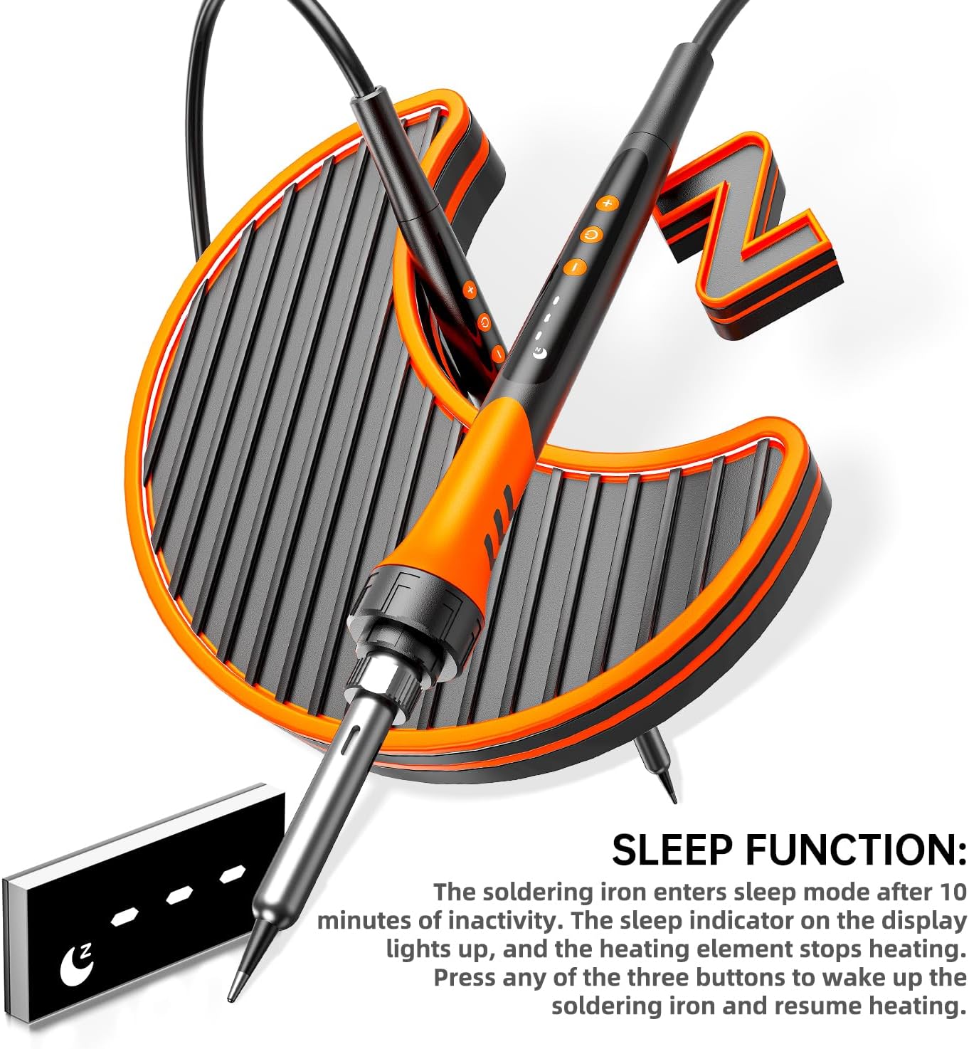 90W 110V LCD Soldering Iron, Soldering Iron Kit, 10-in-1 Soldering gun Tool, 5 Soldering Iron Tips, Solder Wire, Solder Paste, Adjustable Temperature Range 180-480°C