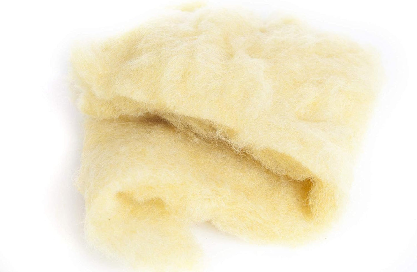 Desert Breeze Distributing Maori Wool Carded Batting, 100% Natural New Zealand Wool Made by DHG in Italy for Needle Felting, 3.5 OZ, 27 Micron, Color Corn Yellow