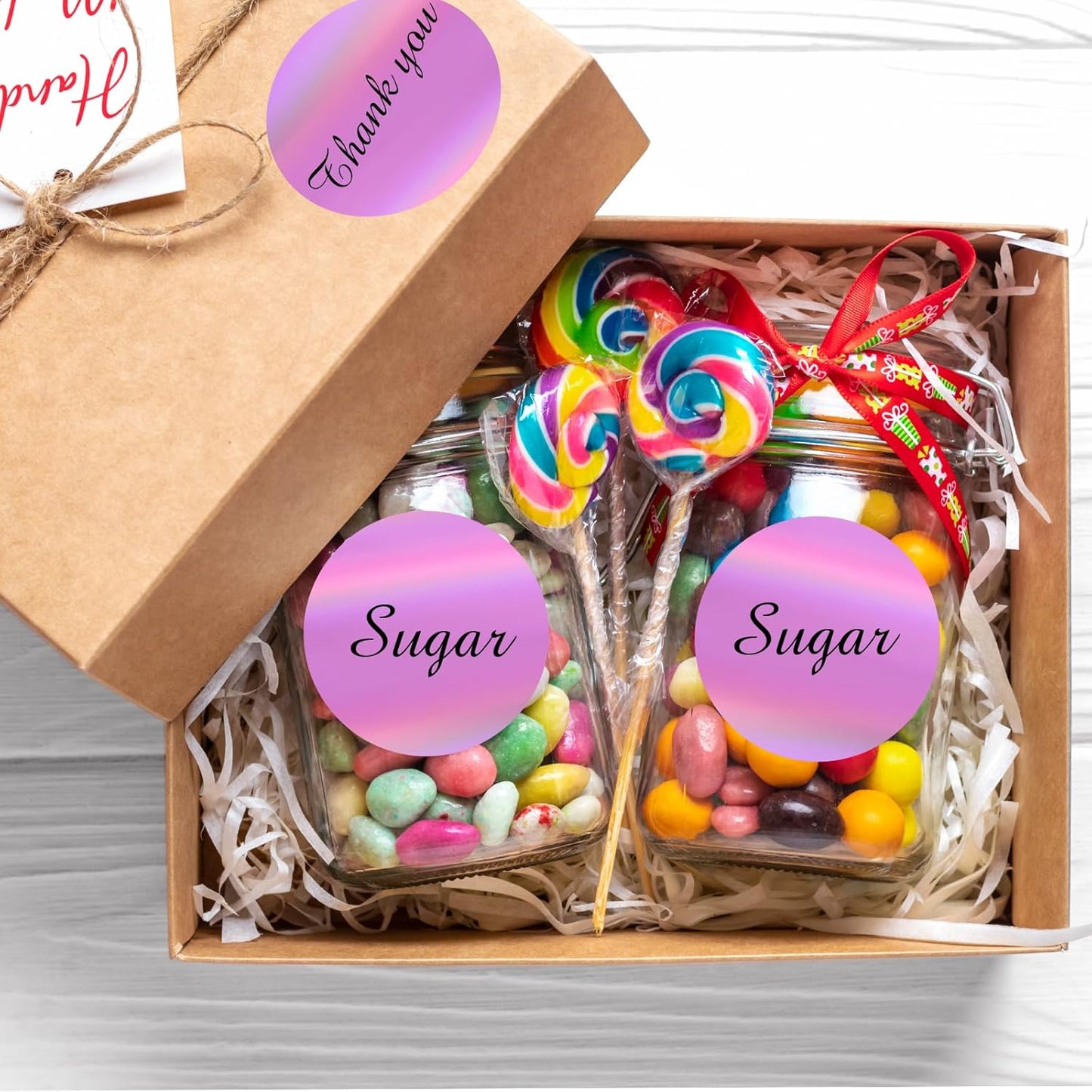 2" Circle Holographic Thermal Label Stickers, Round Printable Rainbow Glitter Thermal Printer Sticker Labels for Gift Wrapping, Self-Adhesive Name Price Tag DIY Custom Logo Design- Pink