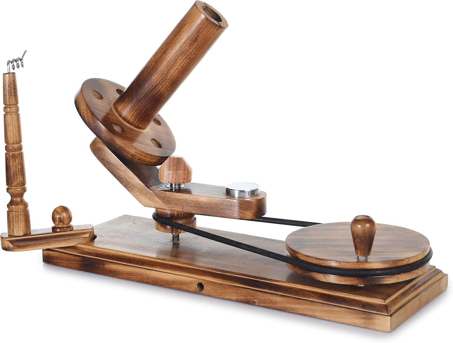 Wooden Yarn Ball Winder – Hand Crank Beechwood Swift for 8–10 oz Skeins – Wool Yarn Winder for Knitting, Crochet Thread & Crafting (Antique Ball Winder)