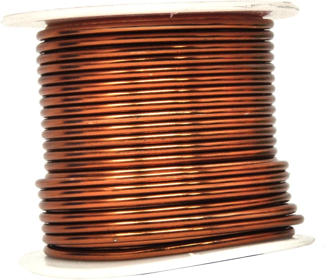 Mandala Crafts 14 Gauge Anodized Aluminum Craft Wire for Jewelry Making – 330 FT Colored Flexible Silver Copper Purple Pink Brown Ice Blue Wire - Bendable for Bonsai Armature Crafting Sculpting