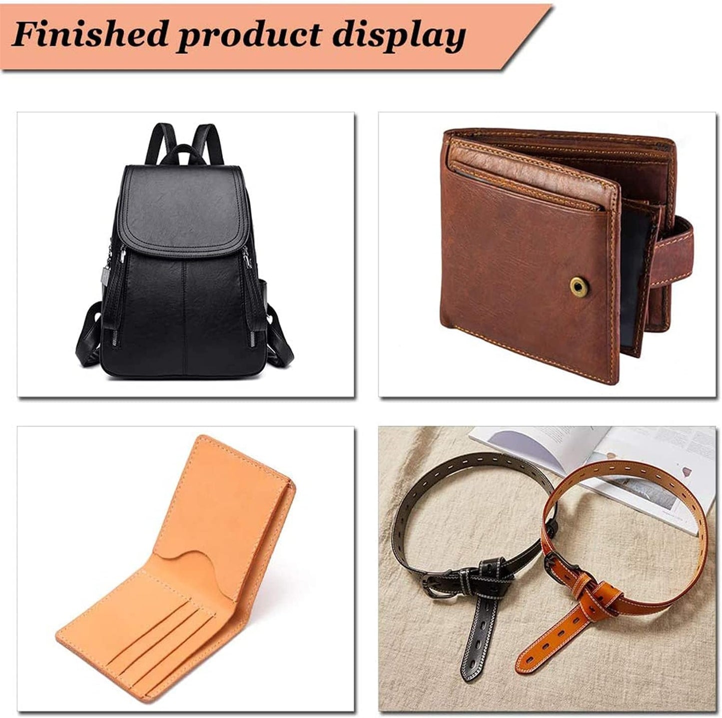 Goiio 19 Pieces Bookbinding Kit Starter Tools Set Bone Folder Paper Creaser, Waxed Thread, Awl, Large-Eye Needles for DIY Bookbinding Crafts and Sewing Supplies