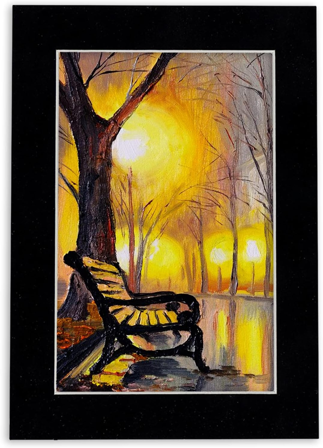 Poster Palooza 8x10 Mat Bevel Cut for 6x8 Photos - Acid Free Black Suede Precut Matboard - for Pictures, Photos, Framing - 4-ply Thickness