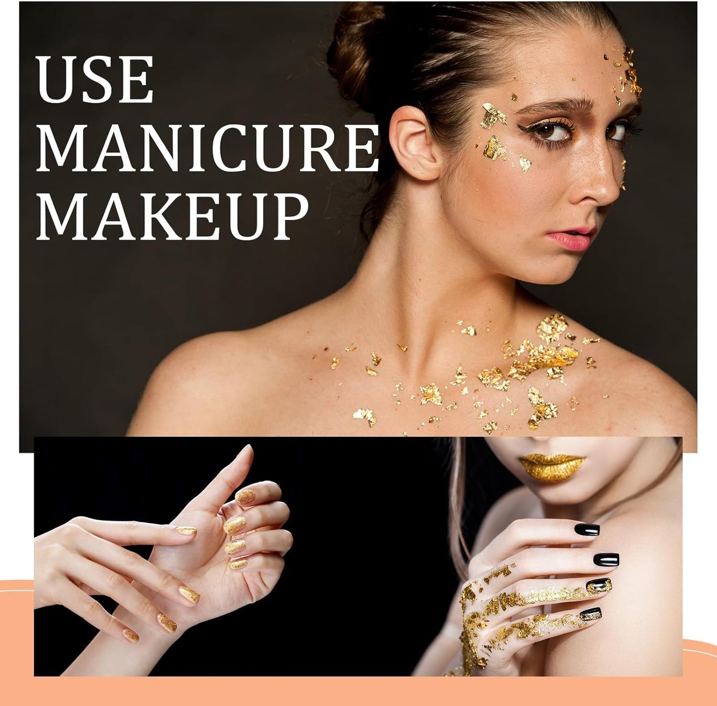 Cunhill 200 Pcs Gold Leaf Sheets for Art Foil Paper Leaf Art Foil Sheets Gilding Brush Thin Paper Craft for Painting Gilding Crafting Decoration,5.5 x 5.5 Inches(Gold)