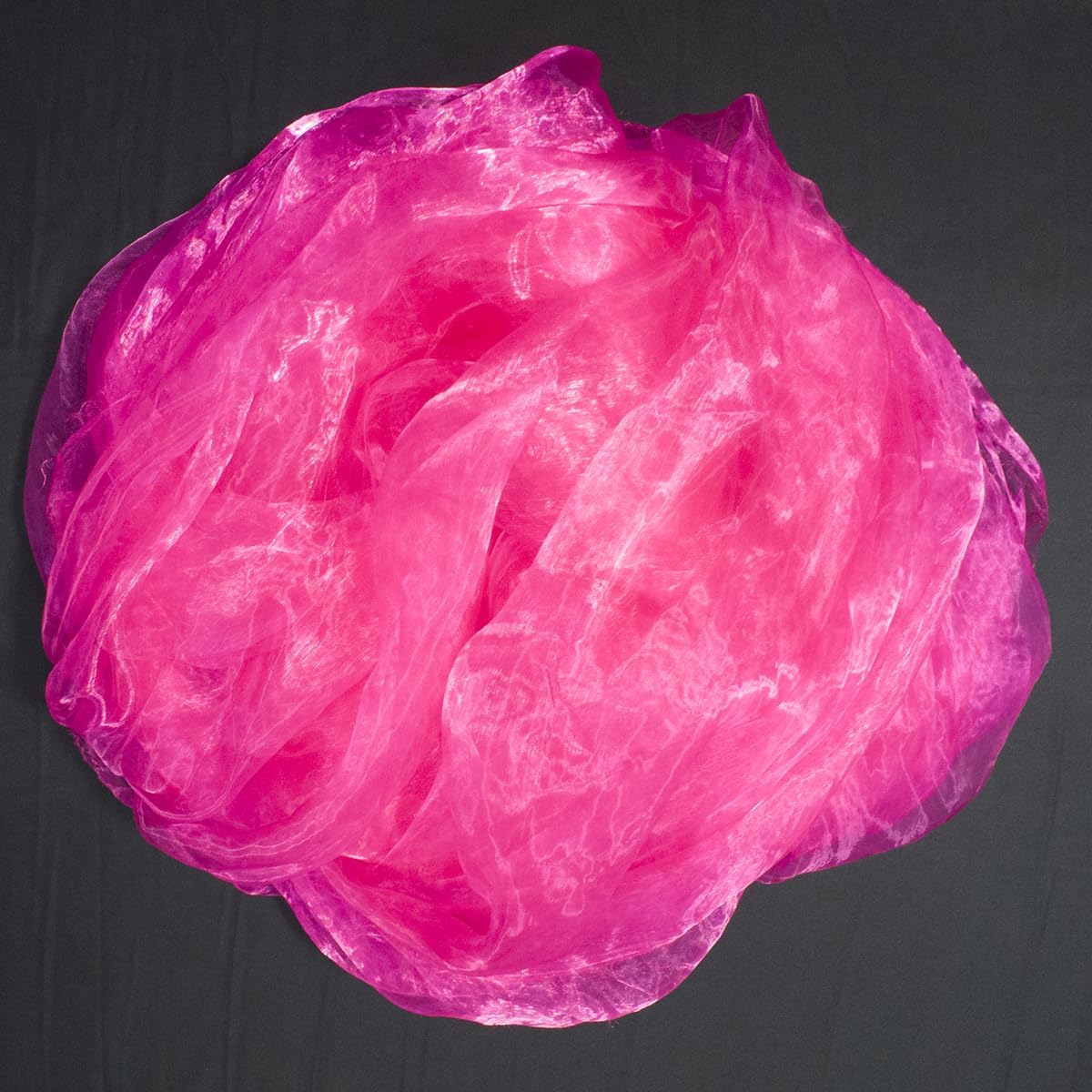 Two-Tone Iridescent Holographic Organza Fabric - 11 Yards by The Yard | Lightweight Sheer Tulle | for Wedding Dresses, Party Decor, DIY Crafts, Shiny Backdrops(ICY Shimmery Magenta)