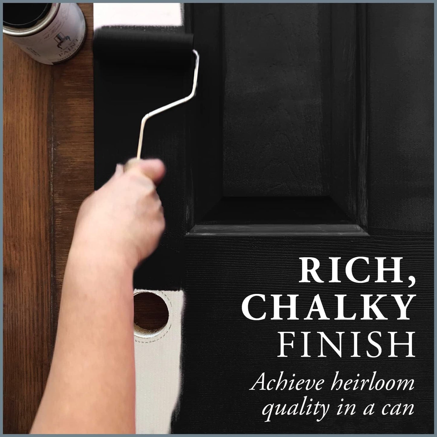 AMY HOWARD AT HOME Chalk-Based One Step Paint for Furniture, Cabinetry, Decor, Finish, and More | No Stripping, Sanding, or Priming | Dark Base | 32 Ounce | Black