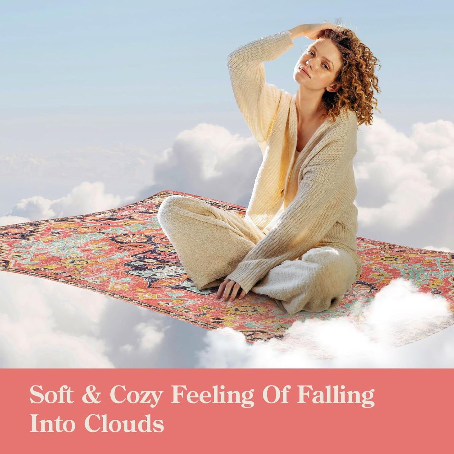 Lahome Bohemian Floral Medallion Round Rug - 3Ft Small Hot Pink Round Area Rug for Girls Bedroom Nursery Mat, Boho Washable Soft Indoor Throw Entryway Carpet for Living Room Office Coffee Table