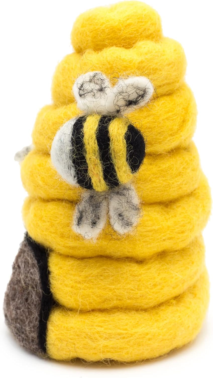 GLACIART ONE Sewing Pin Cushion Beehive | Large Size |Durable & Handmade Craft Supplies | Also for Quilting Needles, Sewing Machine Needles, Safety and T Pins