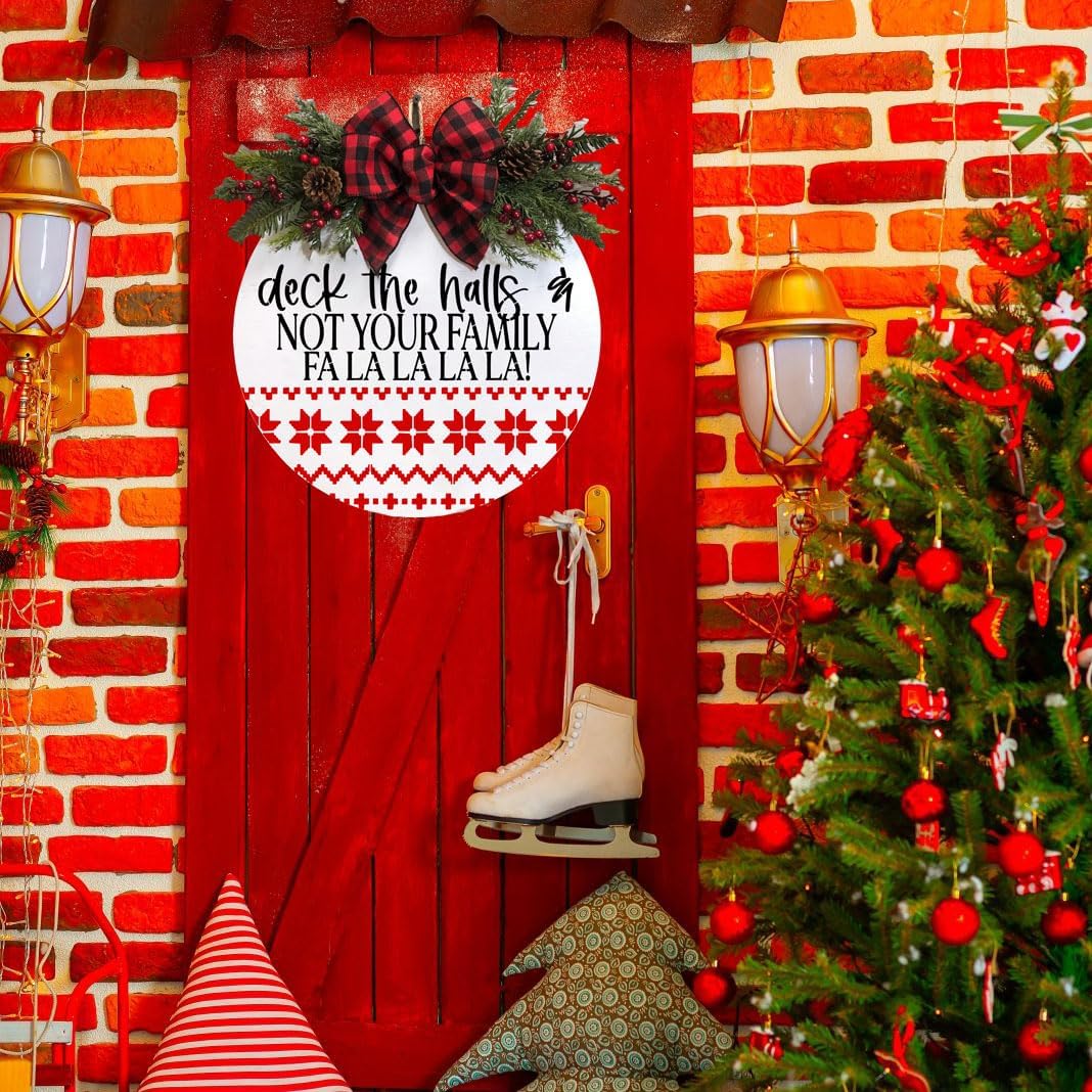 Christmas Stencils for Painting on Wood 12” Christmas Doormat Stencil Xmas Holiday Stencils for Crafts Door Mats Porch Door Decor