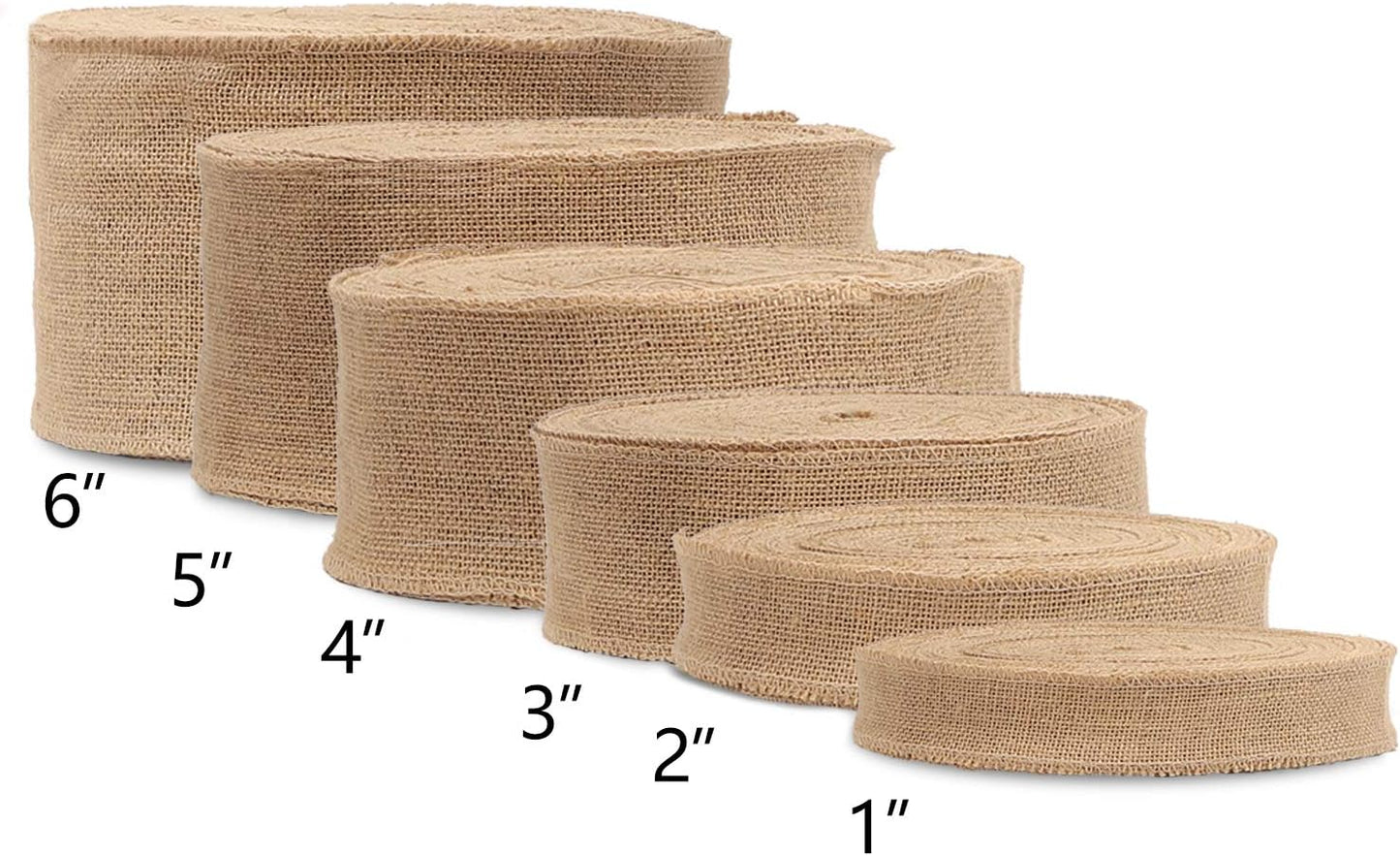 KINJOEK 5 Inch Wide 27 Yards Burlap Ribbon, Natural Jute Fabric Ribbon, Crafts Ribbon for Christmas, Wedding, Gifts, Burlap Fabric DIY, Ribbon for Decoration,