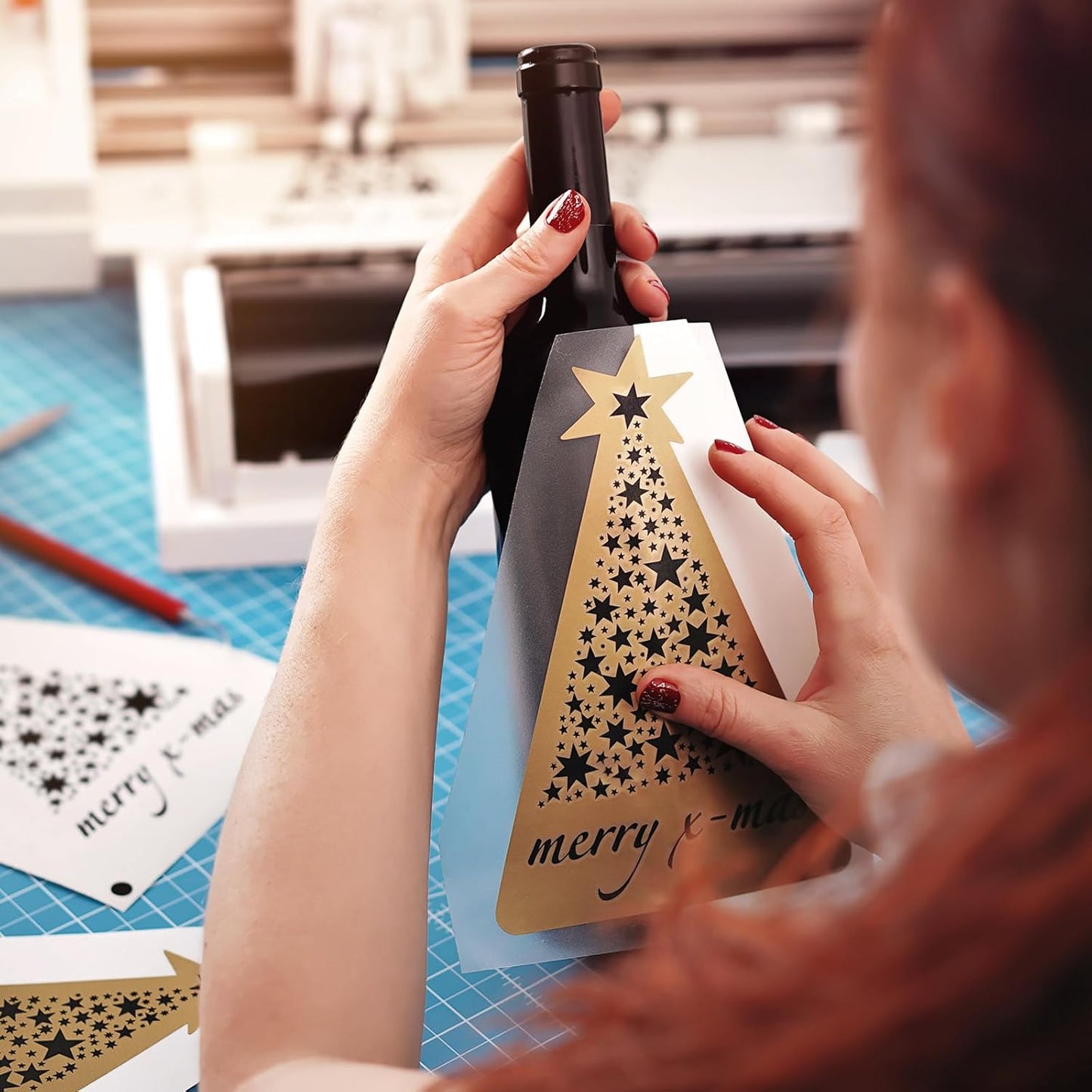 Frienda 12 Inches x 80 ft 6 Mil Rolls Blank Stencil Sheets Acetate Sheets Clear Template Material Reusable Acetate Rolls for Crafts Stencil Paper Vinyl for Cutting Machines(Translucent)