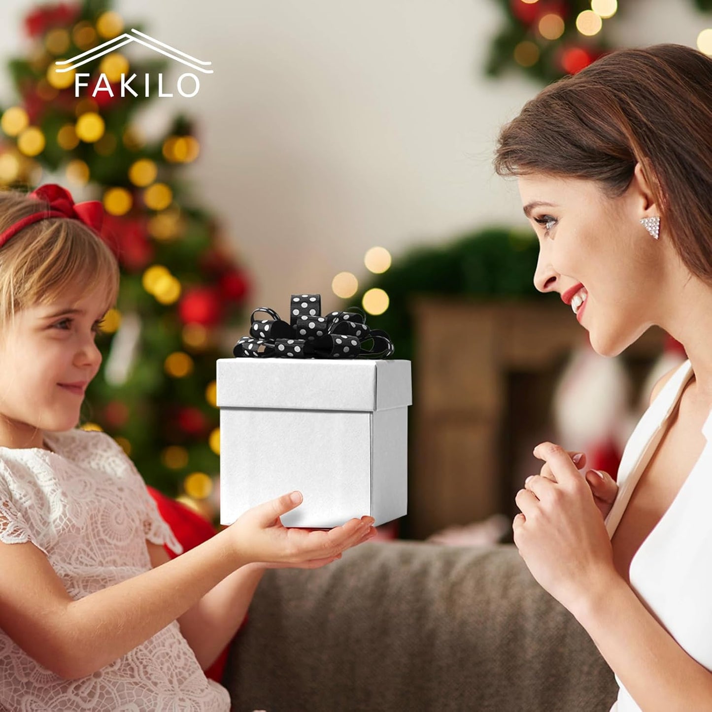 Polka Dot Grosgrain Ribbon 5/8 Inch, 25 Yards Spool Black and White Dot Craft Ribbon for Christmas Gift Wrapping DIY Crafts Hair Bows Wedding Party Decor Sewing and Home Decoration