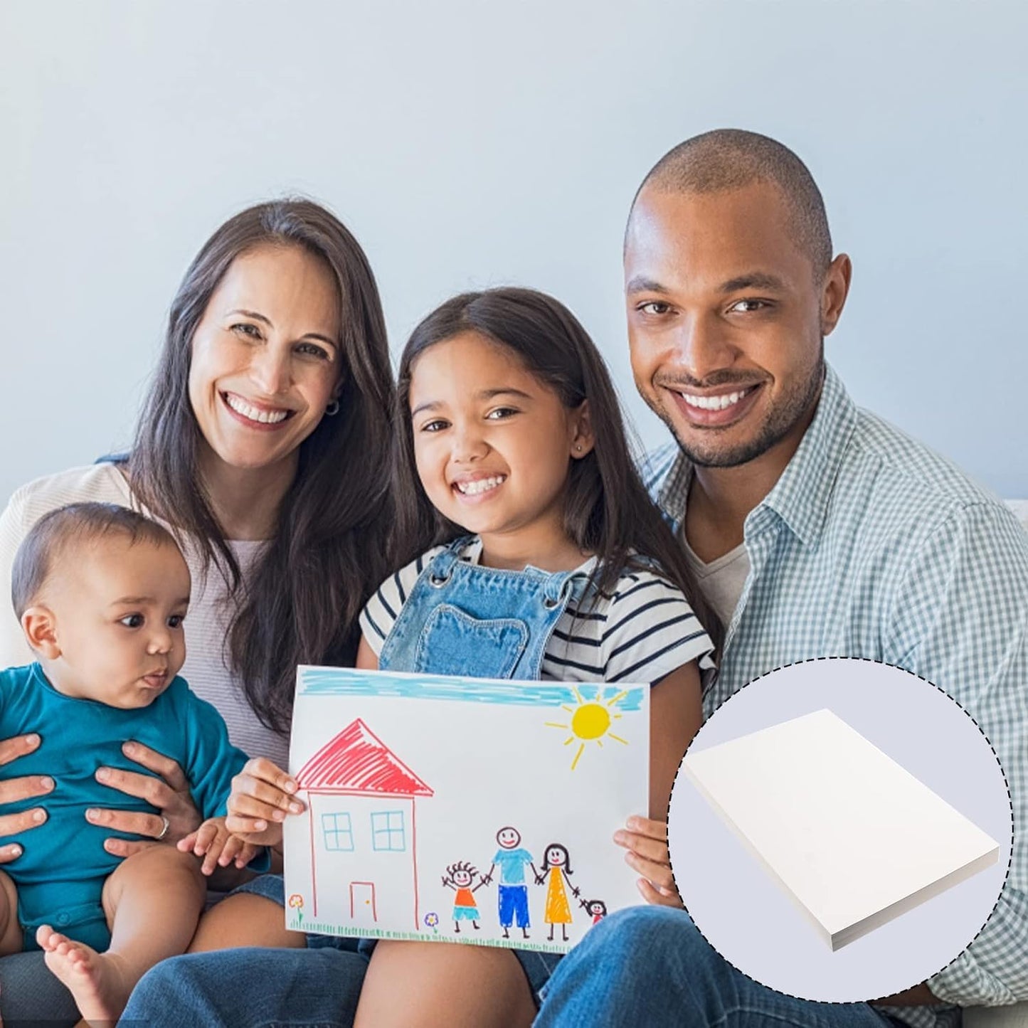 8.5"x11" Sketching Drawing Paper for Kids Toddlers Art Craft Supplies, White Paper for Coloring Doodle 100 Sheets