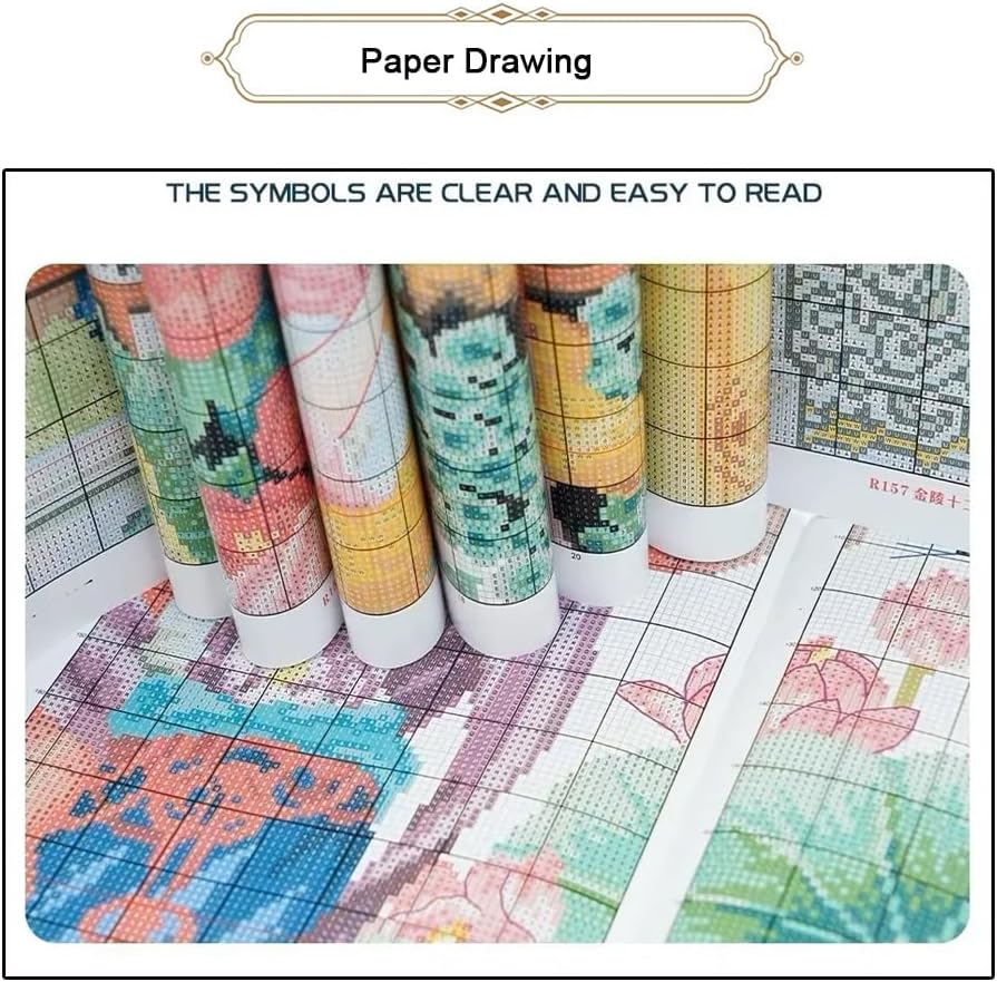 Threadhaven Cross-Stitch Kit 14CT Aida Counted Embroidery Complete Set with Fabric, Threads, Needles & Chart-Premium Beautiful Girls Design for Adults & Beginners- Butterfly Beauty 16.1''×20.8''