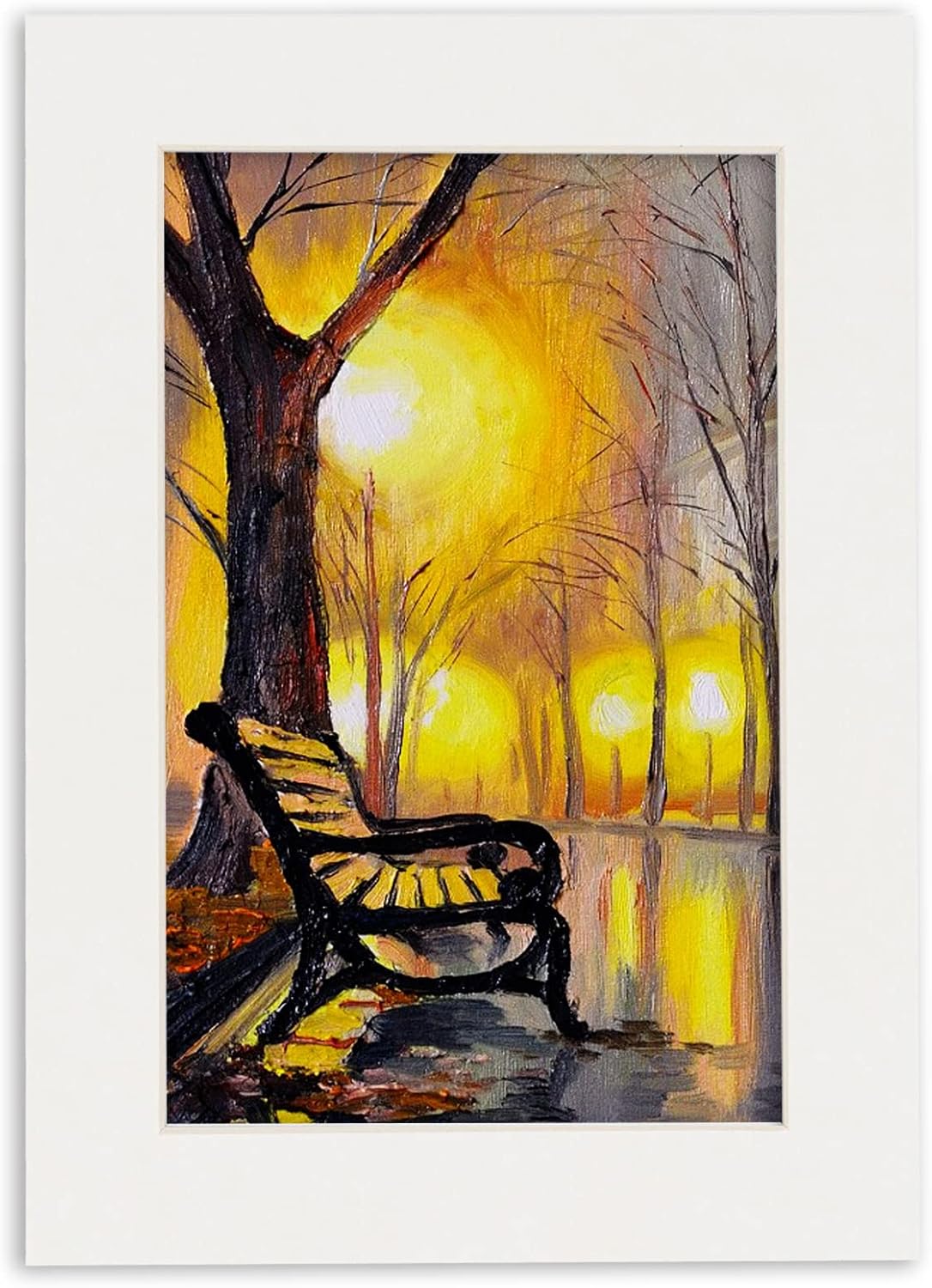 Poster Palooza 8x10 Mat Bevel Cut for 5.5x8.5 Photos - Acid Free Textured White Precut Matboard - For Pictures, Photos, Framing - 4-ply Thickness