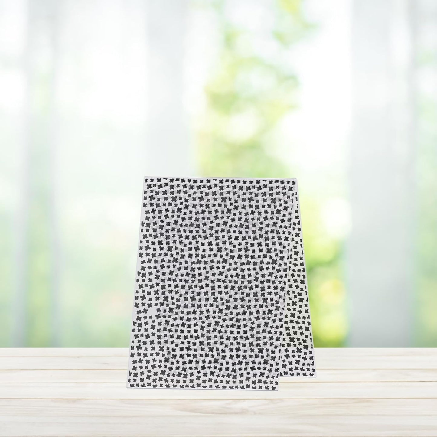 Threetols 3-D Textured Impressions Embossing Folder, Dot Background Embossing Folder for Card Making, Rain Frame DIY Plastic Scrapbooking Photo Album Card Paper DIY Craft Decor Template Mold