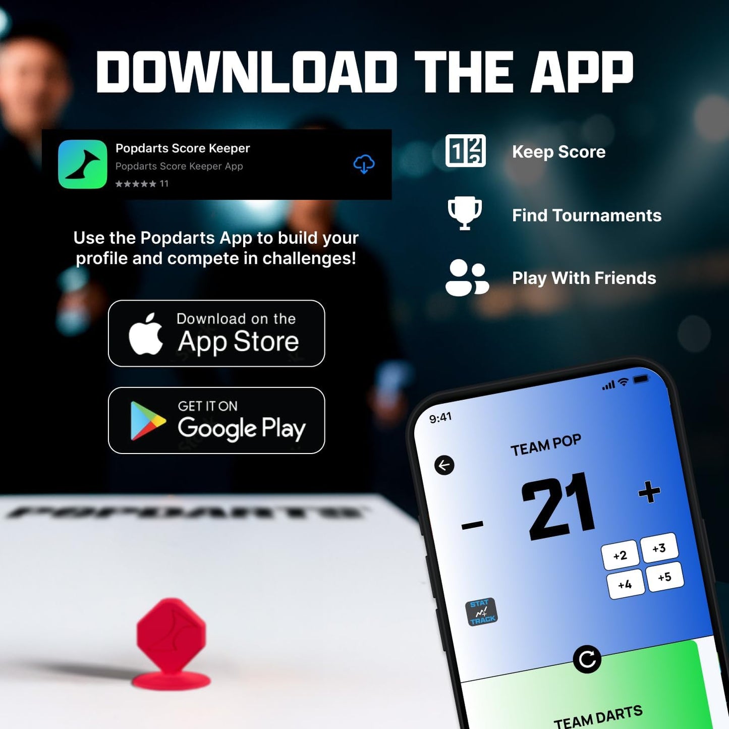 Popdarts Game Rookie Pack – Beginner-Friendly Suction Cup Dart Game for Kids, Families, and New Players | Indoor & Outdoor Target Toss Game | Fast Setup, Durable, Simple Rules, and Fun for All Ages!