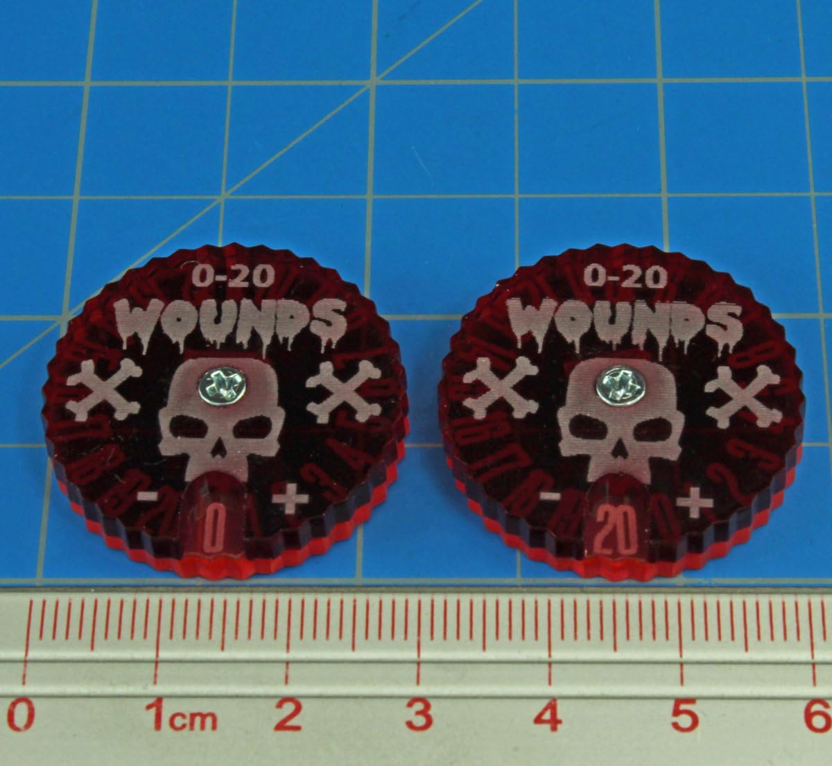 LITKO Wound Dials | Health Tracker | Life Counter | Tabletop Games | Collectible Card Games | Living Card Games | Role Playing Games | LCG | RPG | (Numbered 0-20 (Two Dials))