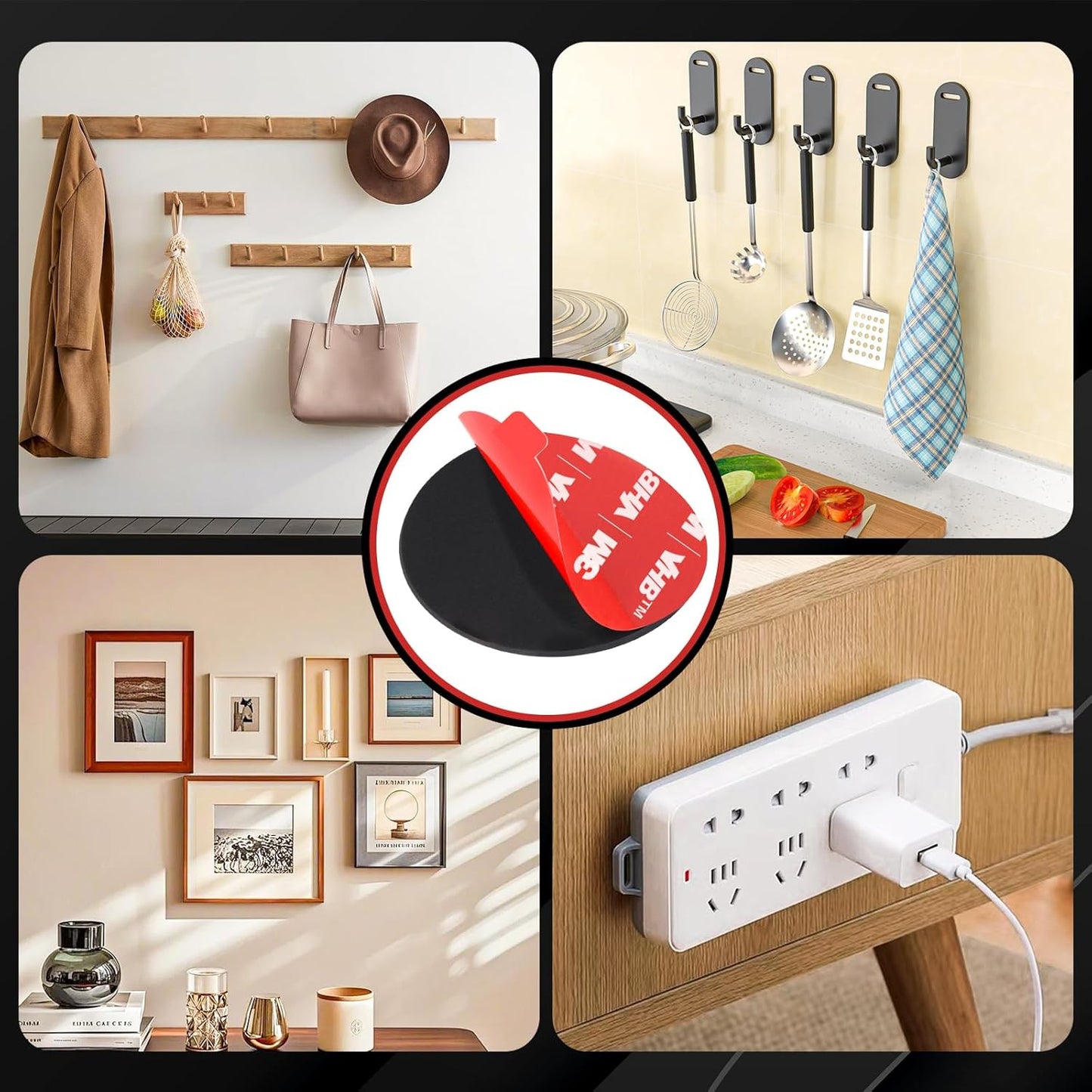 32 Pack 3M VHB 5952 Foam Tape, Double-Sided Heavy Duty Mounting Tape โ 1 Inch & 2 Inch, Square, Rectangle & Round Shapes, Waterproof & Heat Resistant, for Car, Home Decor & Outdoor Use