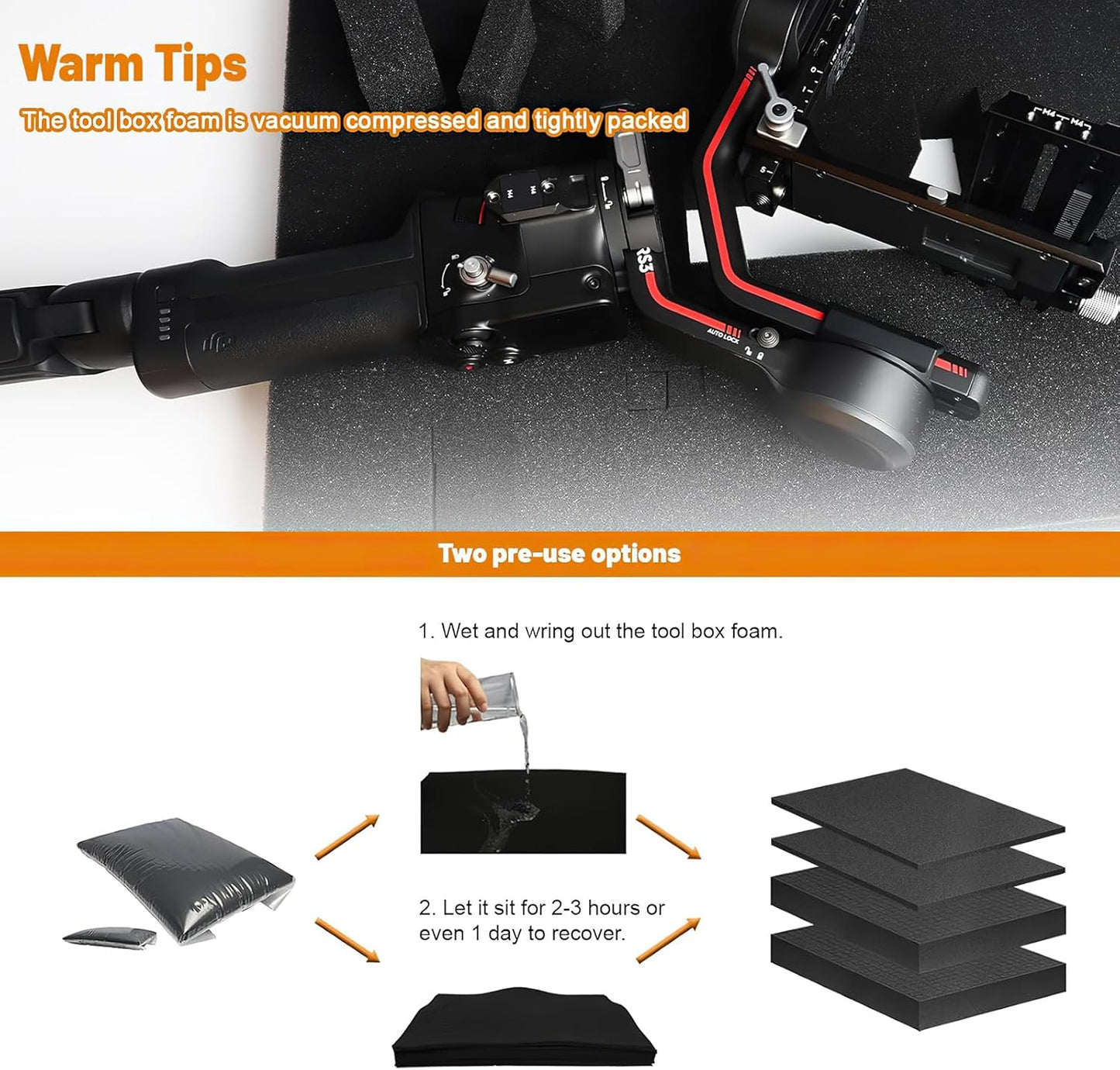 Eunice 2Pcs 16 x 12 x 1 Inch Polyurethane Foam Sheets & 4Pcs 16 x 12 x 2 Inch Cuttable Foam Inserts for Cases, Packing Foam Pads for Tool Box, Camera Storage and Crafts, Total 8Pcs