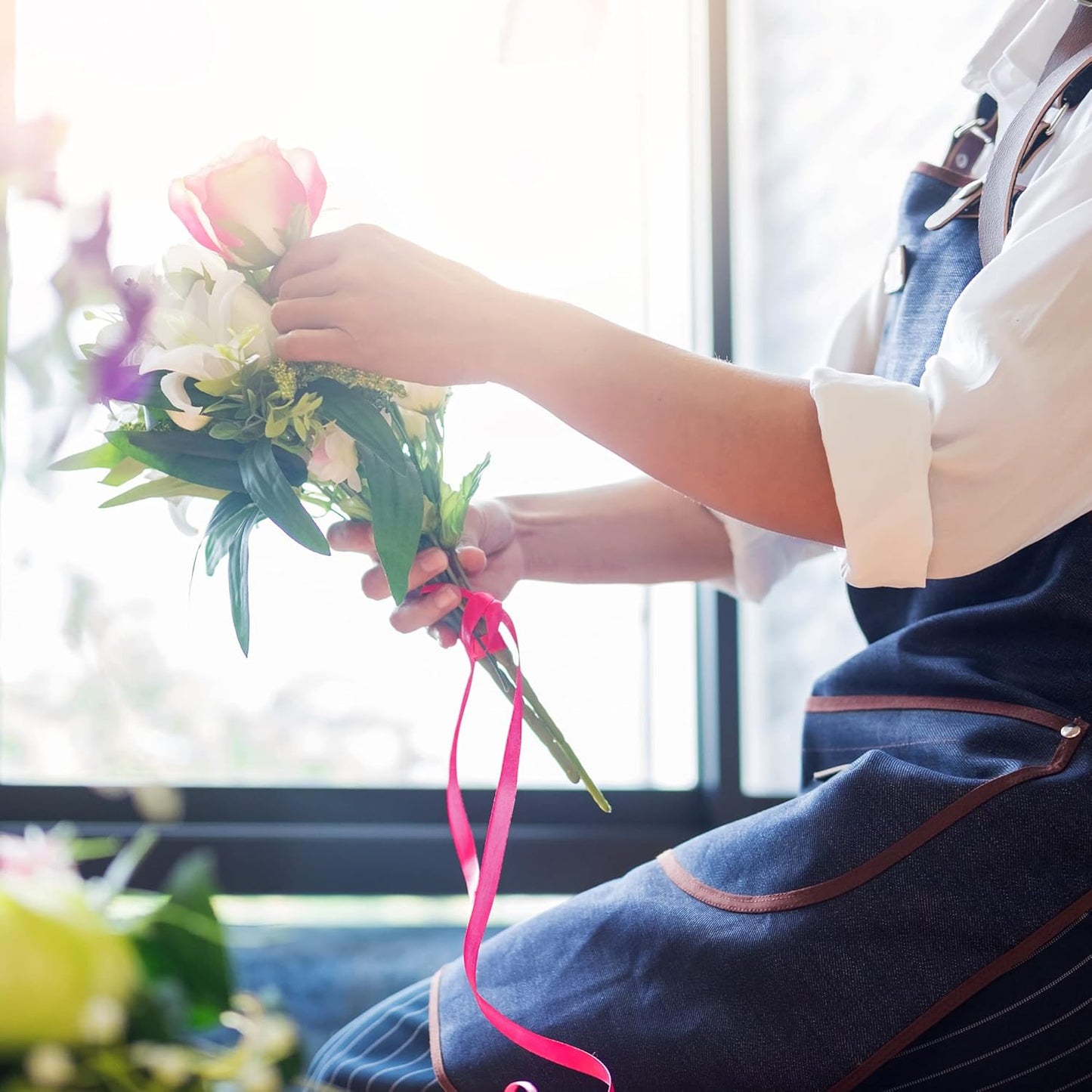 LIUYAXI Hot Pink Stain Ribbon, 2" X Continuous 50 Yards, Double Faced Fabric Ribbon Perfect for Gift Wrapping Wedding Birthday Party Chair Sash Christmas Hair Floral Craft Sewing