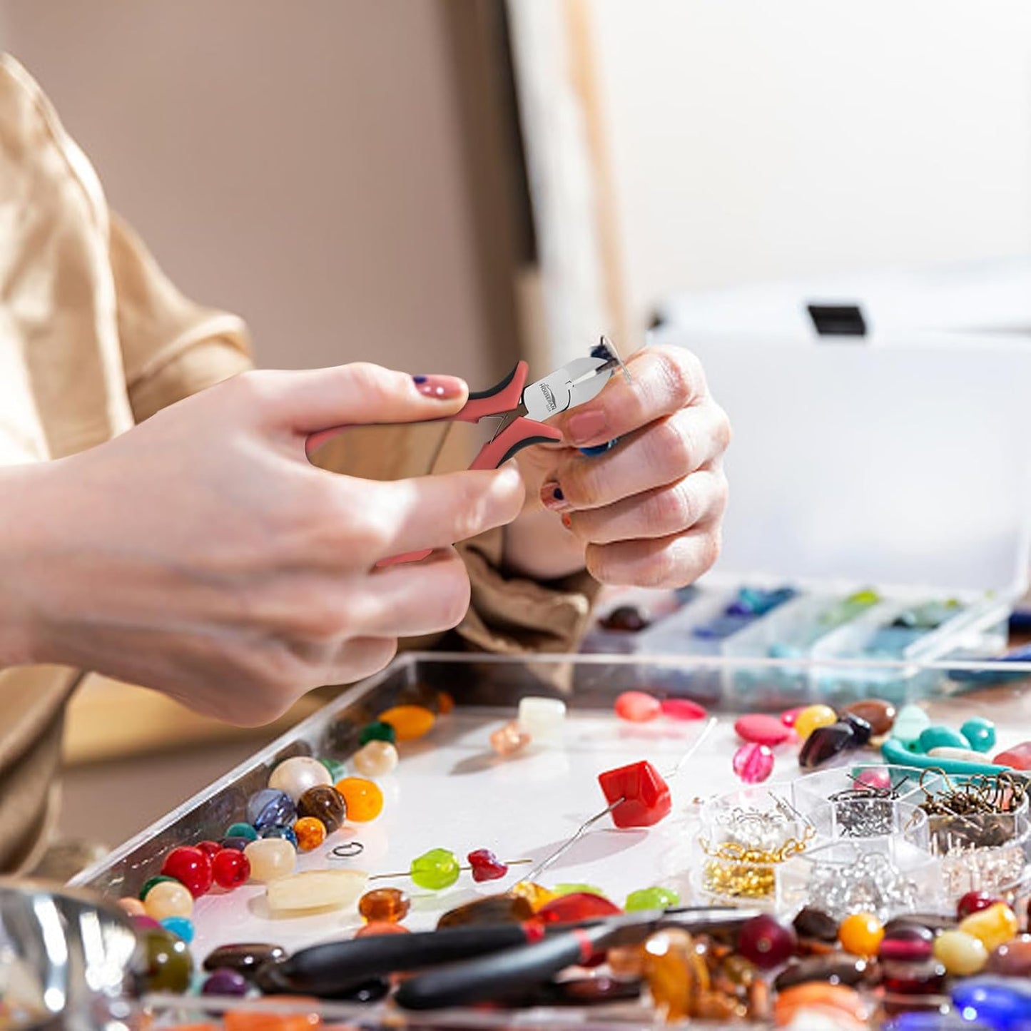 Wire Cutters 4"-5 Pack Side Cutters for Jewelry Making with Spring Loaded for DIY, Craft, Repairing