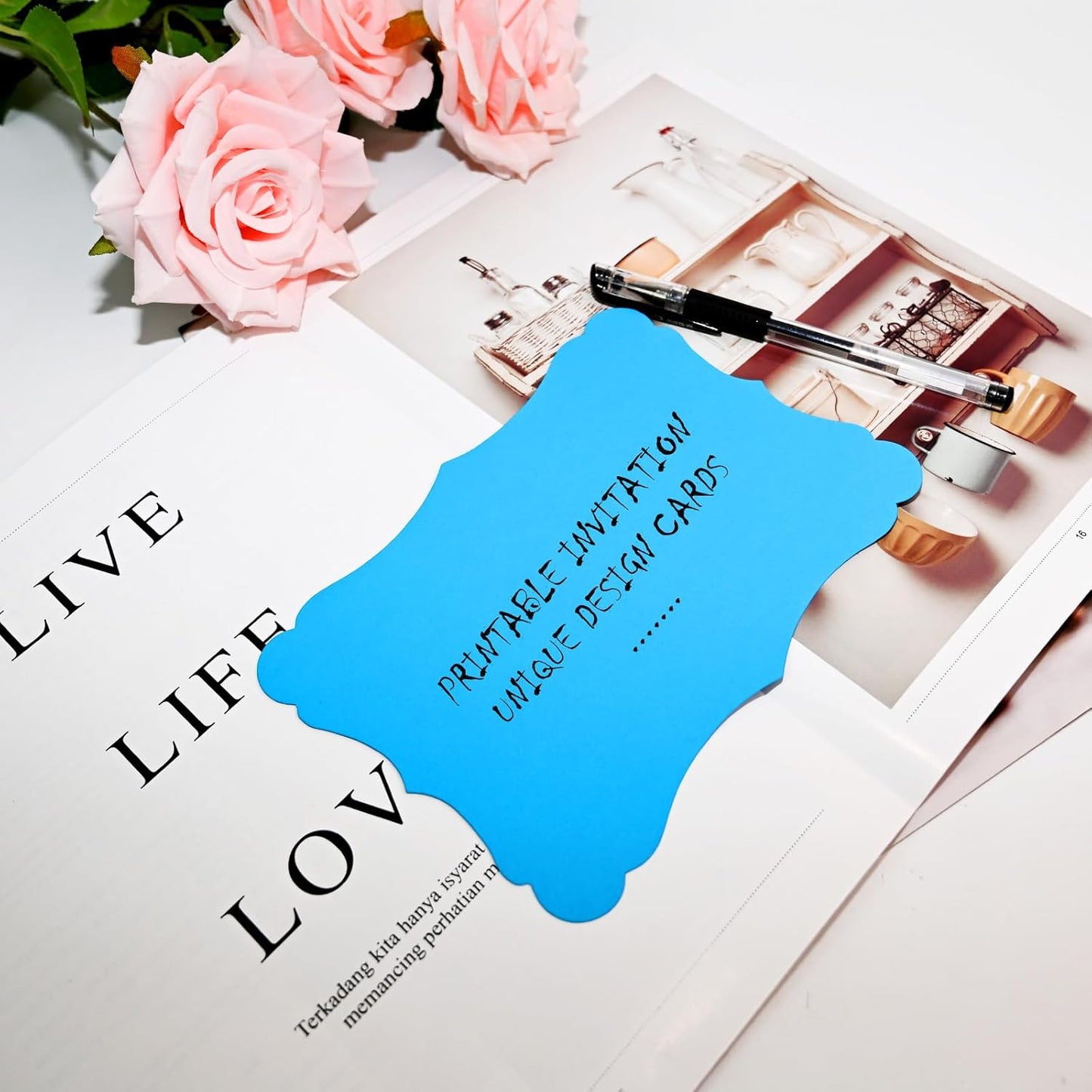 50-Pack 5x7 Inch Premium Blank Cardstock - 250GSM Heavyweight Printable Paper for Invitations, Greeting Cards and Craft Projects