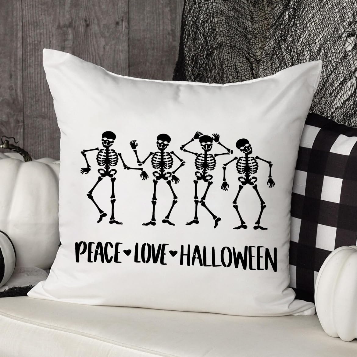 Halloween Stencils for Painting on Wood 12” Halloween Doormat Stencils Ghost Boo Witches Spider Bats Draw Templates for Porch Hanger Door Mats Fabrics DIY Crafts Decor