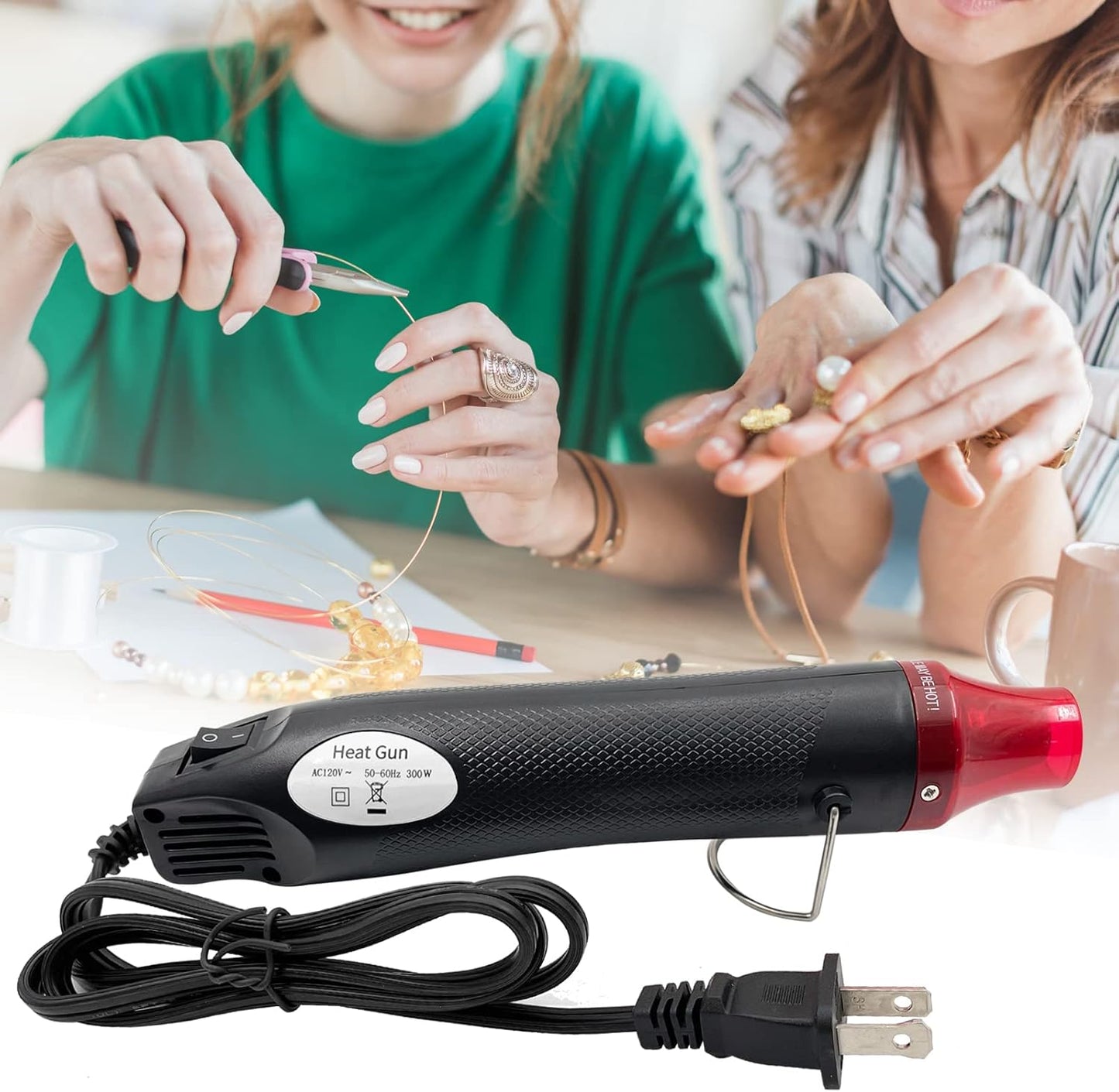 Heat Gun, Mini Hot Air Gun for DIY Crafts Portable Heat Air Gun Tool for Embossing Shrink Wrapping Drying Paint