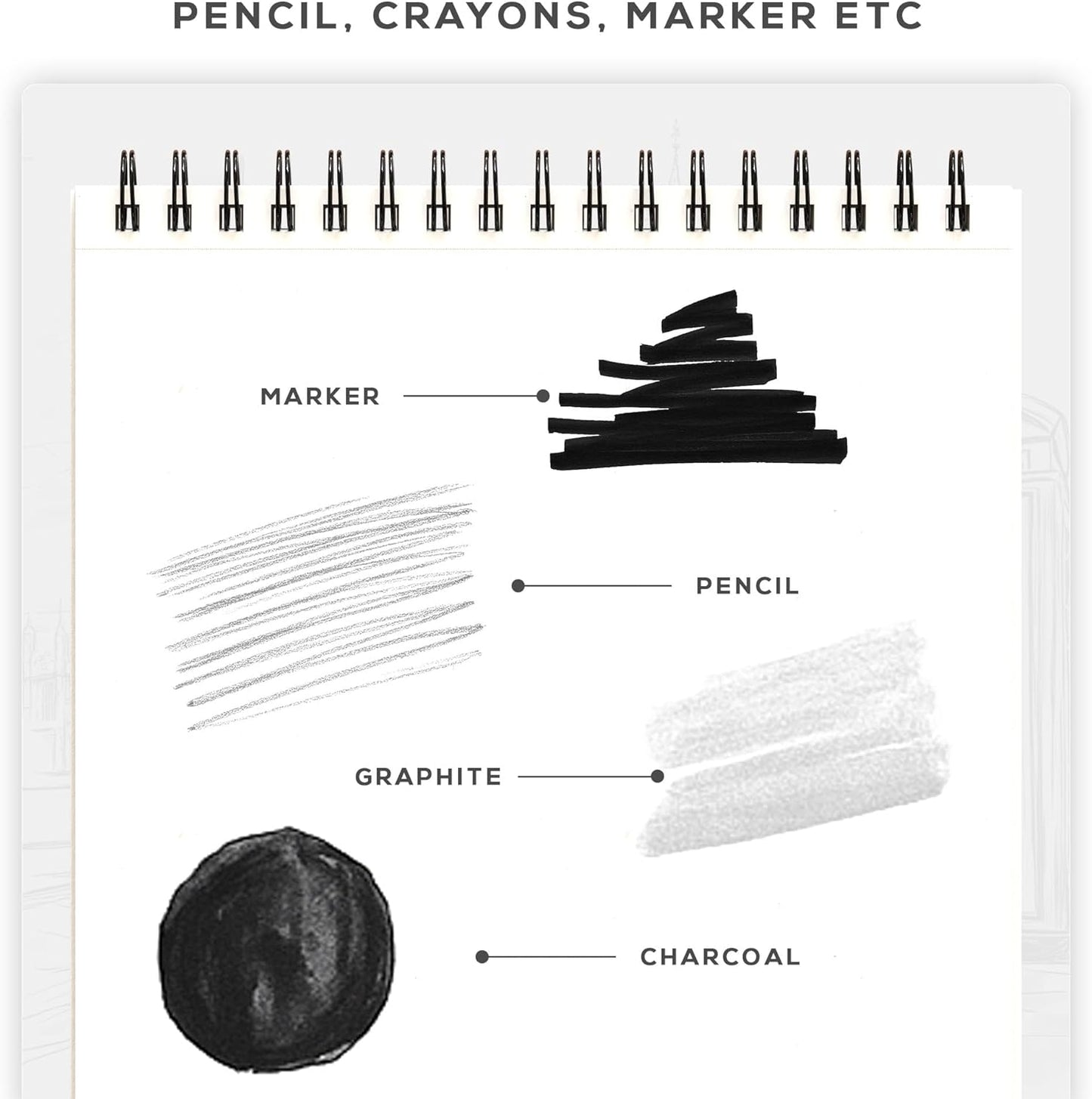 BEECHMORE BOOKS Mixed Media Spiral Sketchbook A4 9×12 – 300 GSM Heavyweight Paper, 50 Perforated Sheets, Bleedproof Art Pad for Watercolor, Acrylic, Oil, Gouache, Markers