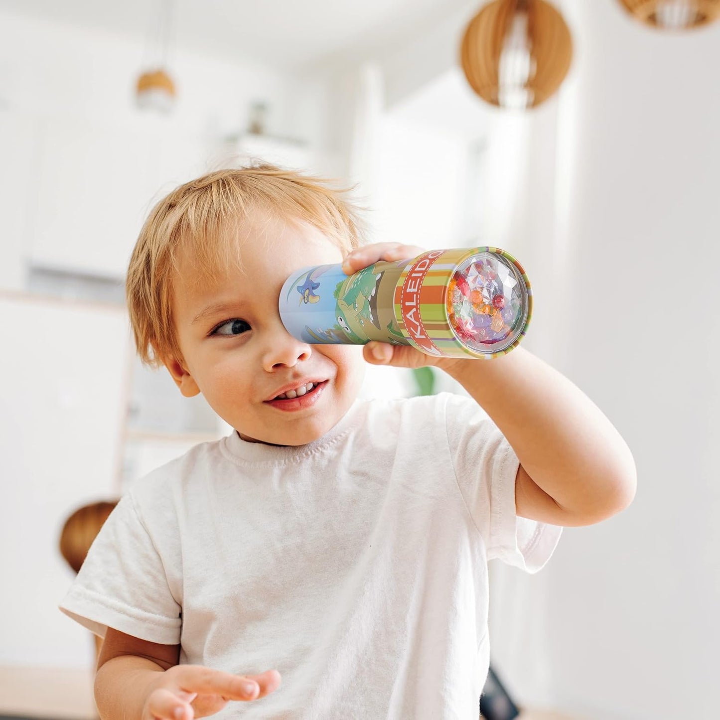 Classic Tin Kaleidoscopes 2 Pack, Discover Hidden Animals, Crystal Clear View, Vintage Retro Toys in Gift Box