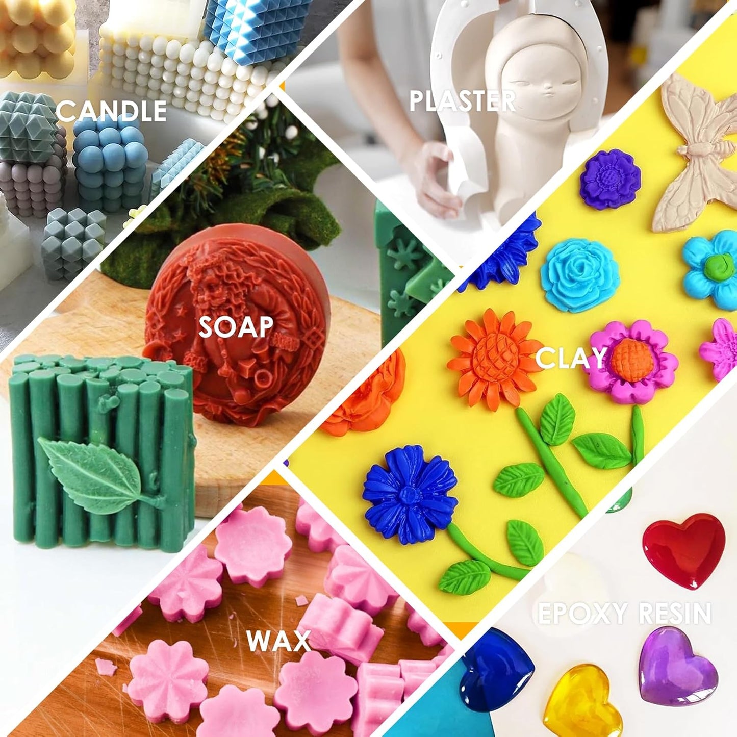 Silicone Molds Making Kit 46oz, Super Elastic 15A Silicone Rubber for DIY Mold Making, Silicone 1:1 Mixing Fast Curing Silicone Mold Kit for Casting Resin Molds, Candle Molds, Soap Mold, Craft (Green)