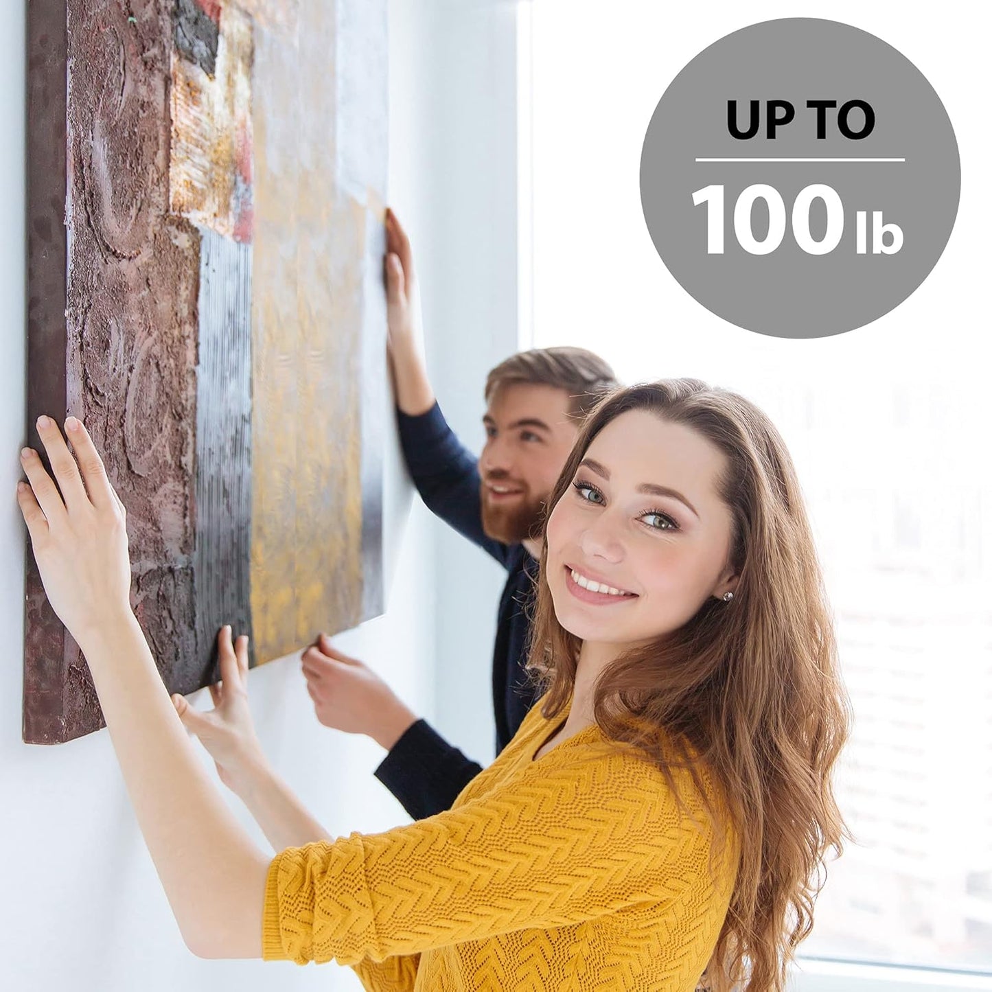 Heavy Duty Picture Wire Hanging Kit - D-Ring, Screws, Hanging Hooks,Level. Supports up to 100 lbs 50+ Feet (15.25M) Stainless Steel Wire Hanger