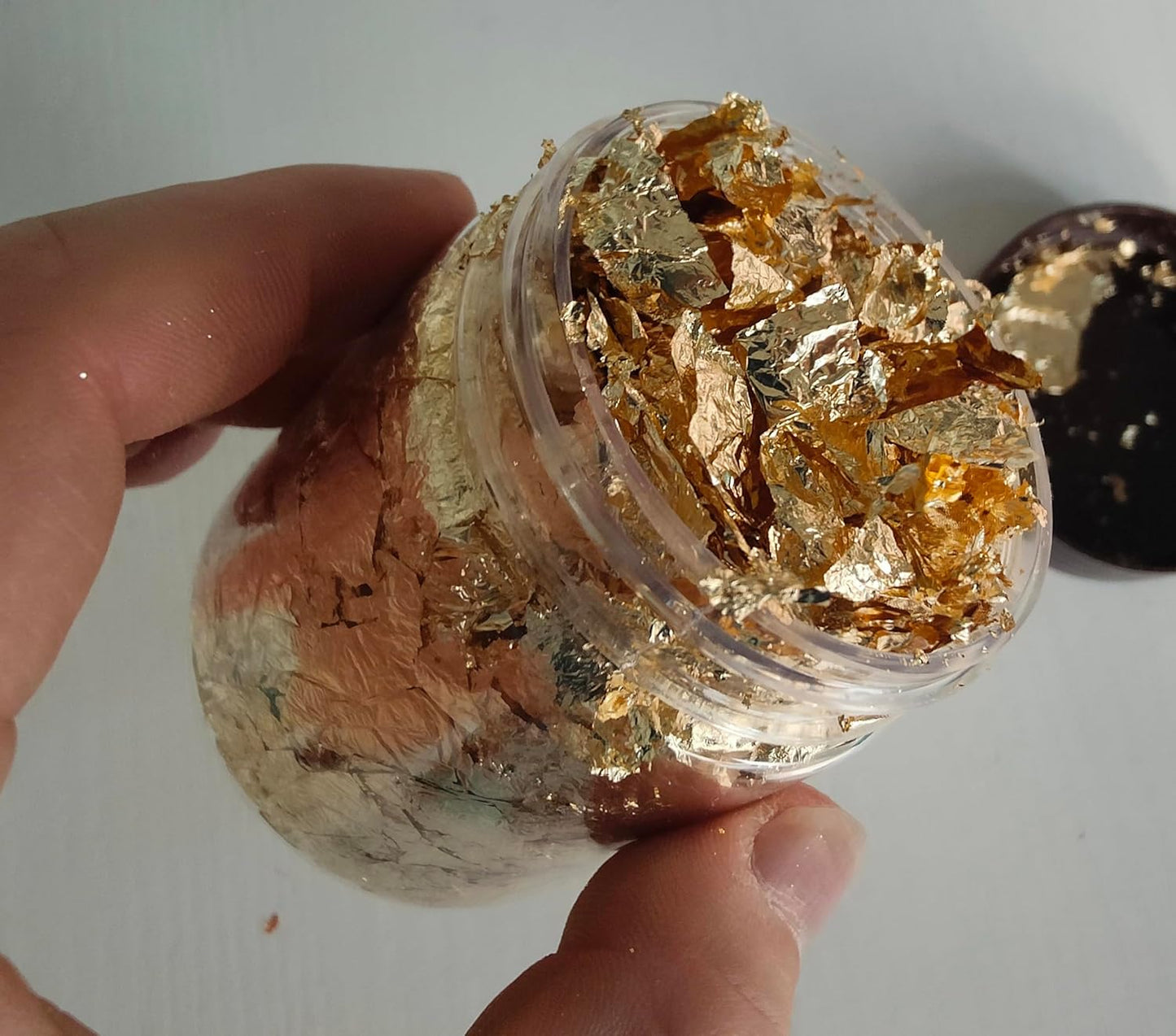 Gilding Flakes,Gold Foil Flakes for Resin,Blue Red Purple Pink Metallic Foil Flakes for Resin Jewelry Making,Nails,Painting Art,Crafts and Slime (Imitation Gold +Silver+Copper)