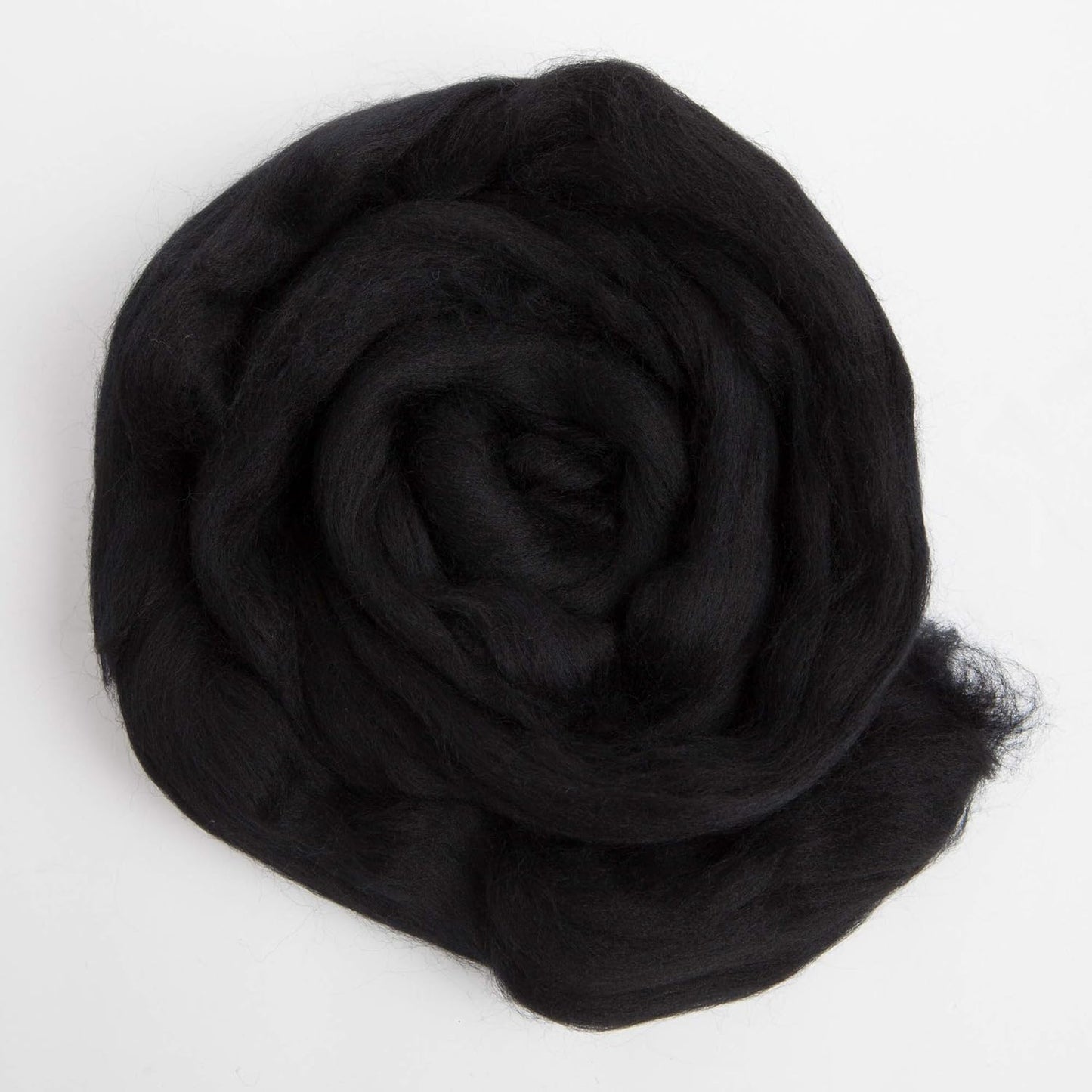 Desert Breeze Distributing 100% Natural Merino Wool Roving - Premium Combed Top Merino Roving Wool - Tapestry, Spinning, Wet Felting & Needle Felting Supplies - 21.5 Micron - 1 oz, Color Black