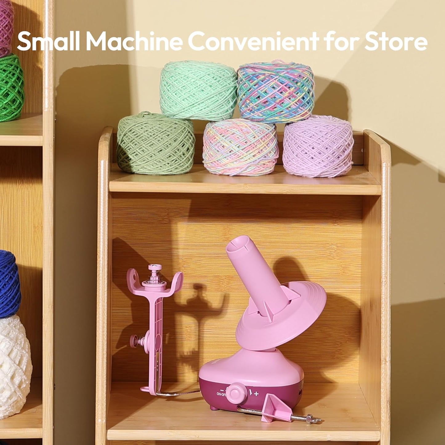 Etcokei Yarn Winder, Electric Yarn Ball Winder for Crocheting, Compact Yarn Cake Winder with Strong Tension Stepless Speed, Automatic Yarn Spinner Wool Winder, Ideal Helper for Knitting Lovers(Purple)