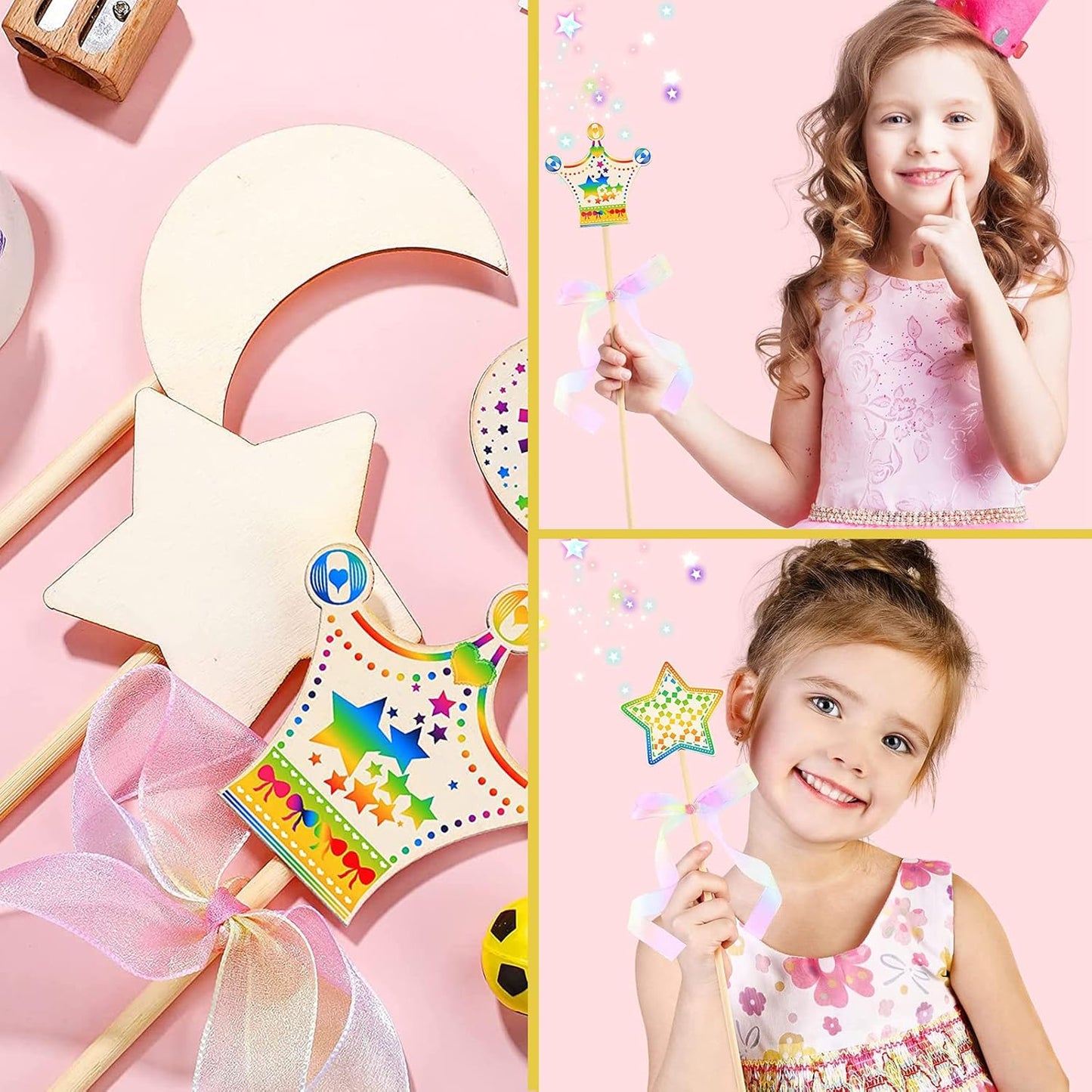 Wood Dowels Wooden Dowel Rods for Crafts, 25PCS 1/2 x 24 Round Macrame Wooden Sticks for Crafting, Unfinished Hardwood Sticks for Arts and DIYers, Tiered Cake Support and Wedding Ribbon Wands