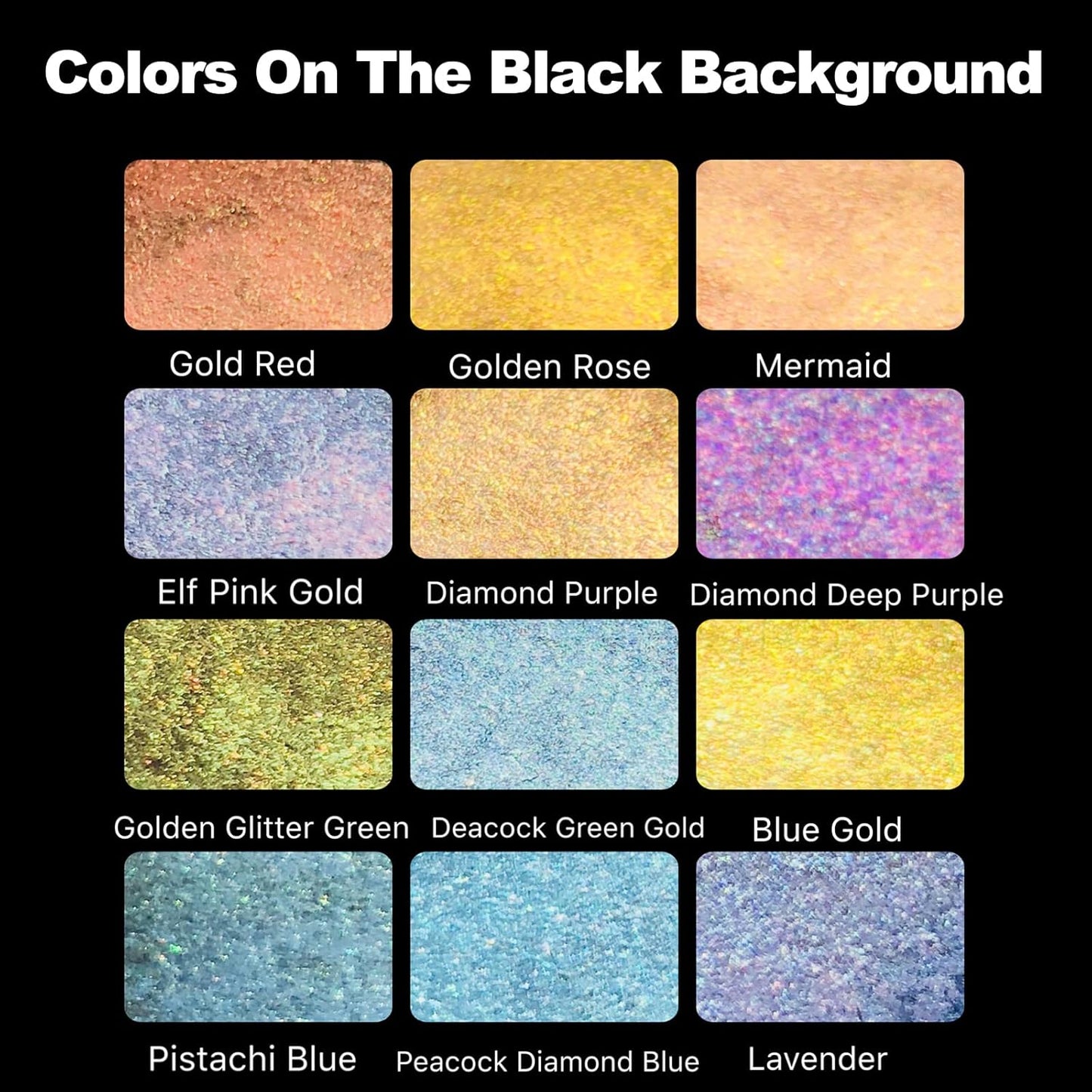 CSY art gallery Metallic Watercolor Paints Set Handmade Glitter Shimmering Double Color Water Color Solid Paint Include 12 Colors In Portable Tin Box for Artists, Professionals (Fruit Midsummer)