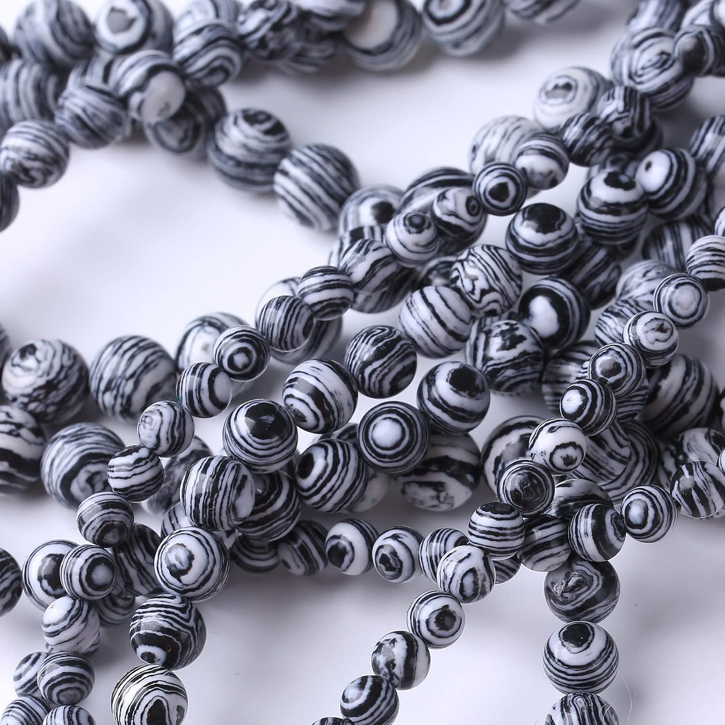 60PCS 6MM Black Malachite Beads Stone Beads Energy Healing Beads for DIY Jewelry Bracelet Necklace Making for Jewelry Making15Inch