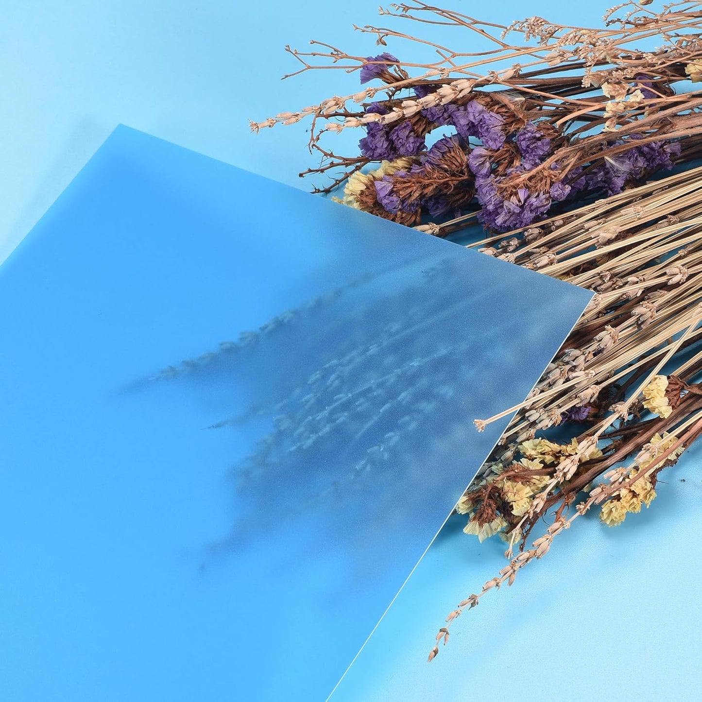 uxcell 4Pcs A4 Gel Light Lighting Filter Overlay Transparent Color Correction Plastic Vinyl PVC Sheets Photography Television Matte Blue,0.5mm