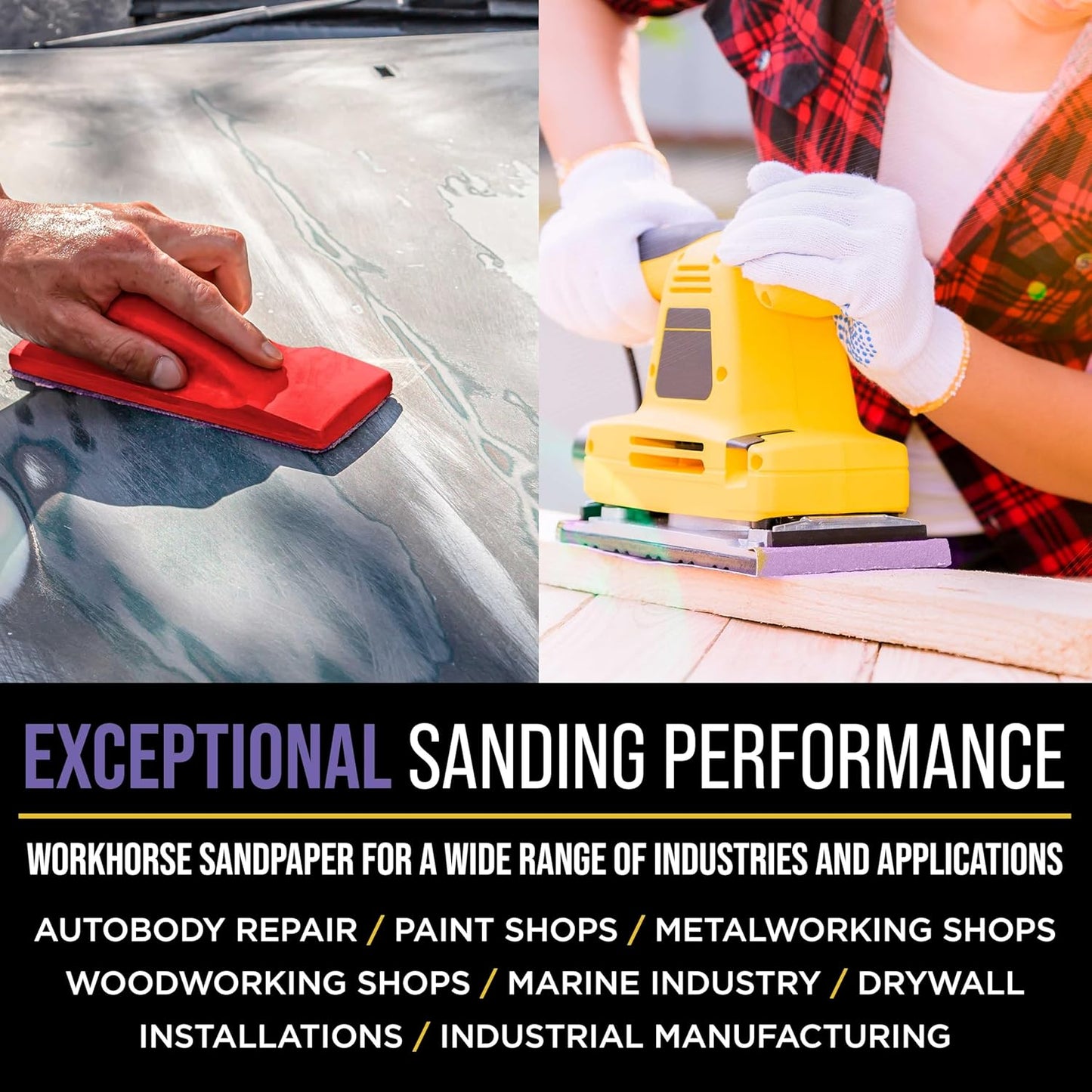 Dura-Gold Premium 2000 Grit PSA Purple Film Ceramic Longboard Sandpaper, 2-3/4" Wide Continuous 20 Yard Roll - Self Adhesive Stickyback for Auto & Wood Air File Long Board Sanders, Hand Sanding Blocks